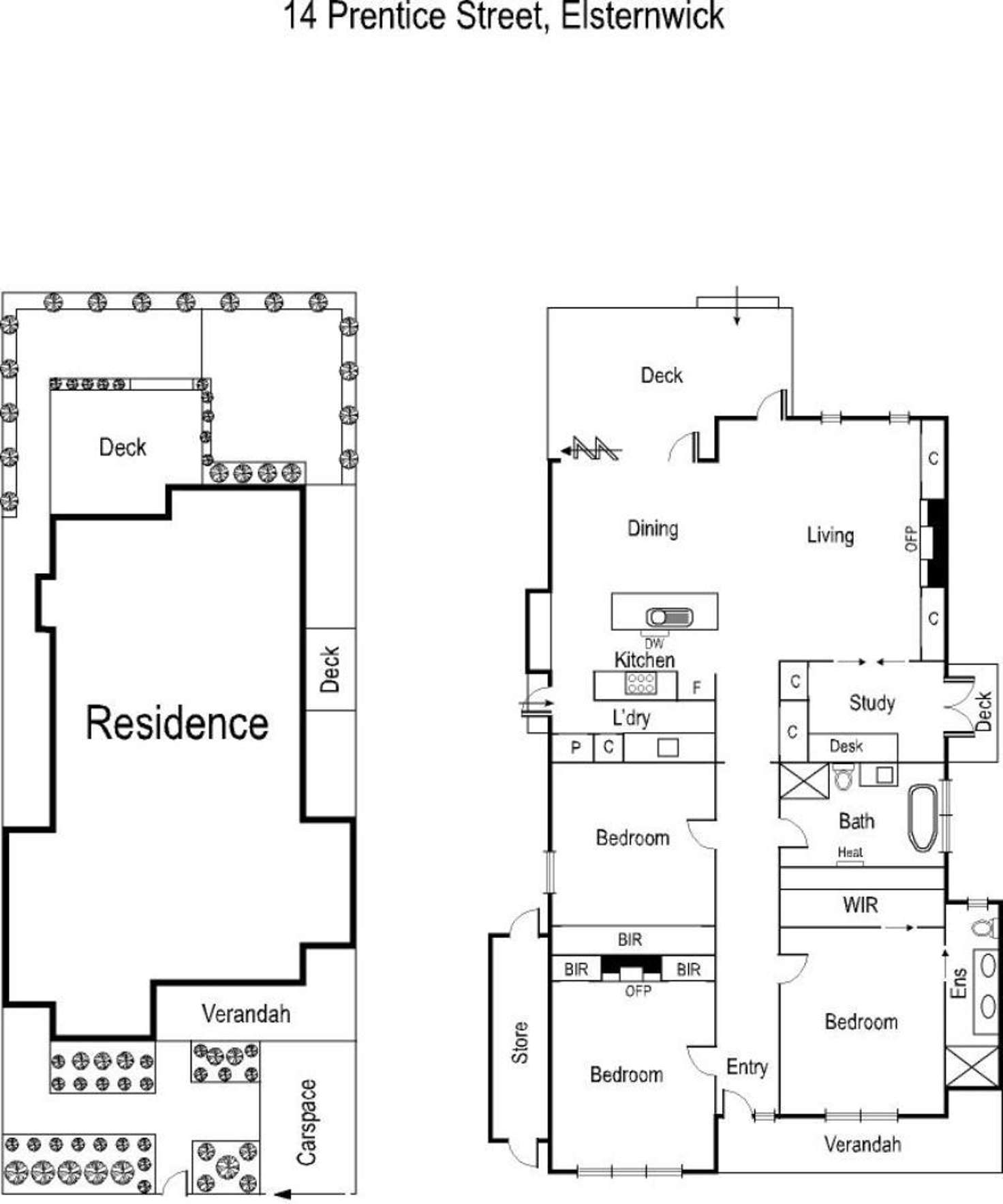 Floorplan of Homely house listing, 14 Prentice Street, Elsternwick VIC 3185