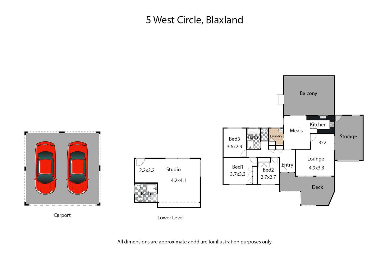 Floorplan of Homely house listing, 5 West Circle, Blaxland NSW 2774