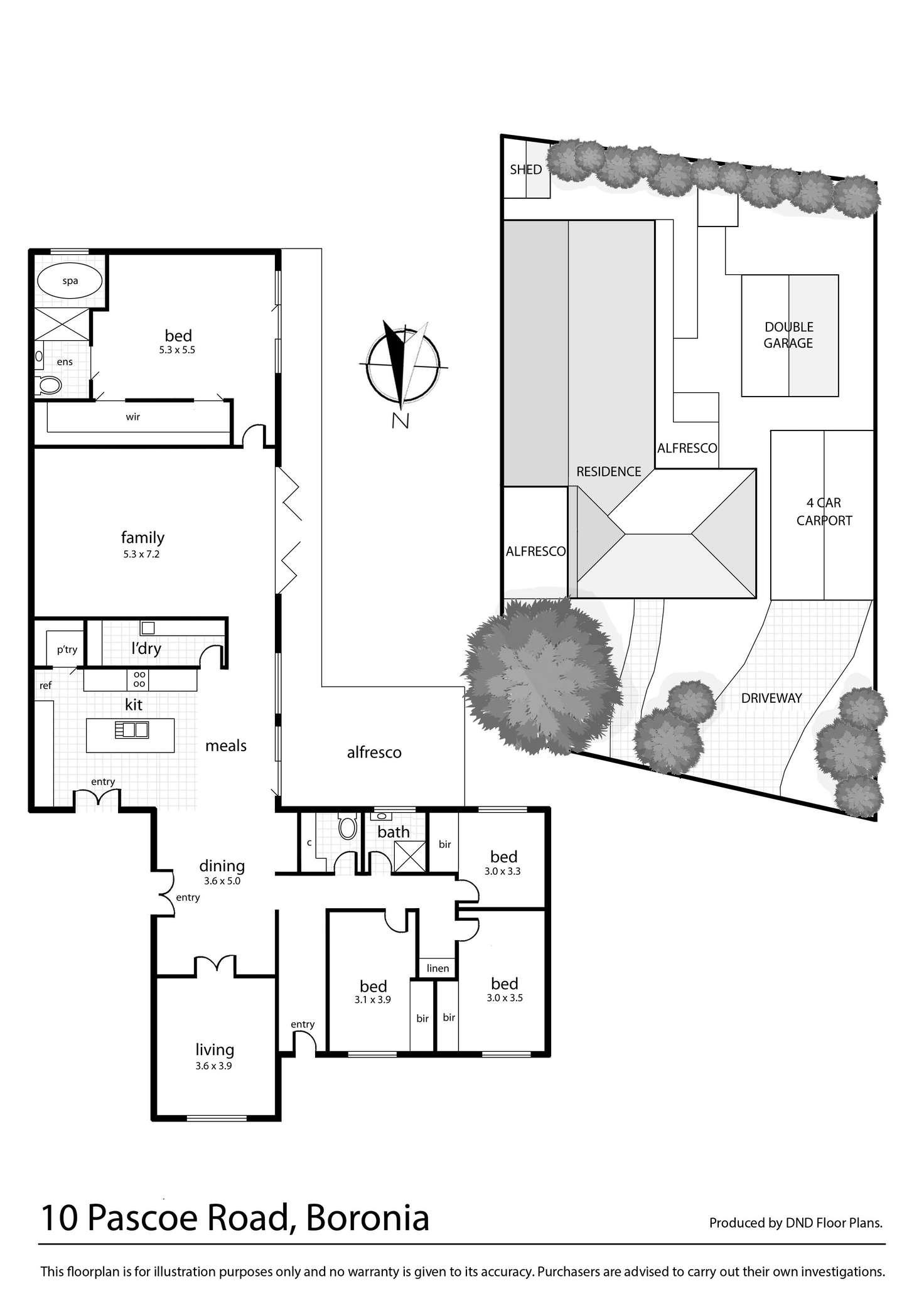 Floorplan of Homely house listing, 10 Pascoe Road, Boronia VIC 3155