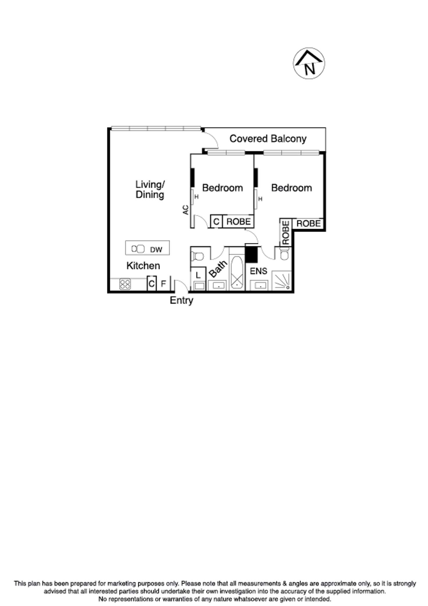 Floorplan of Homely apartment listing, 202/200 Toorak Road, South Yarra VIC 3141