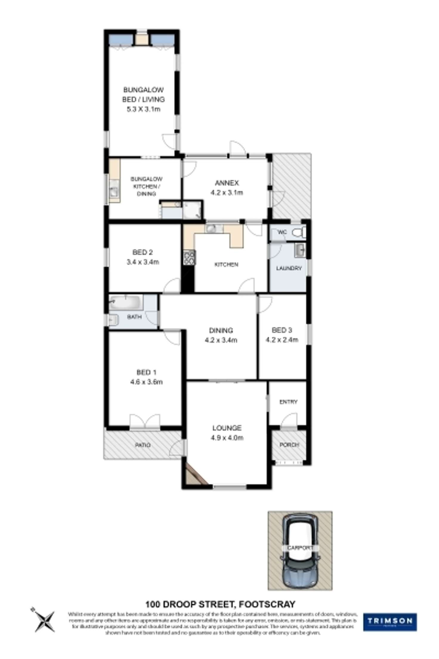 Floorplan of Homely house listing, 100 Droop Street, Footscray VIC 3011