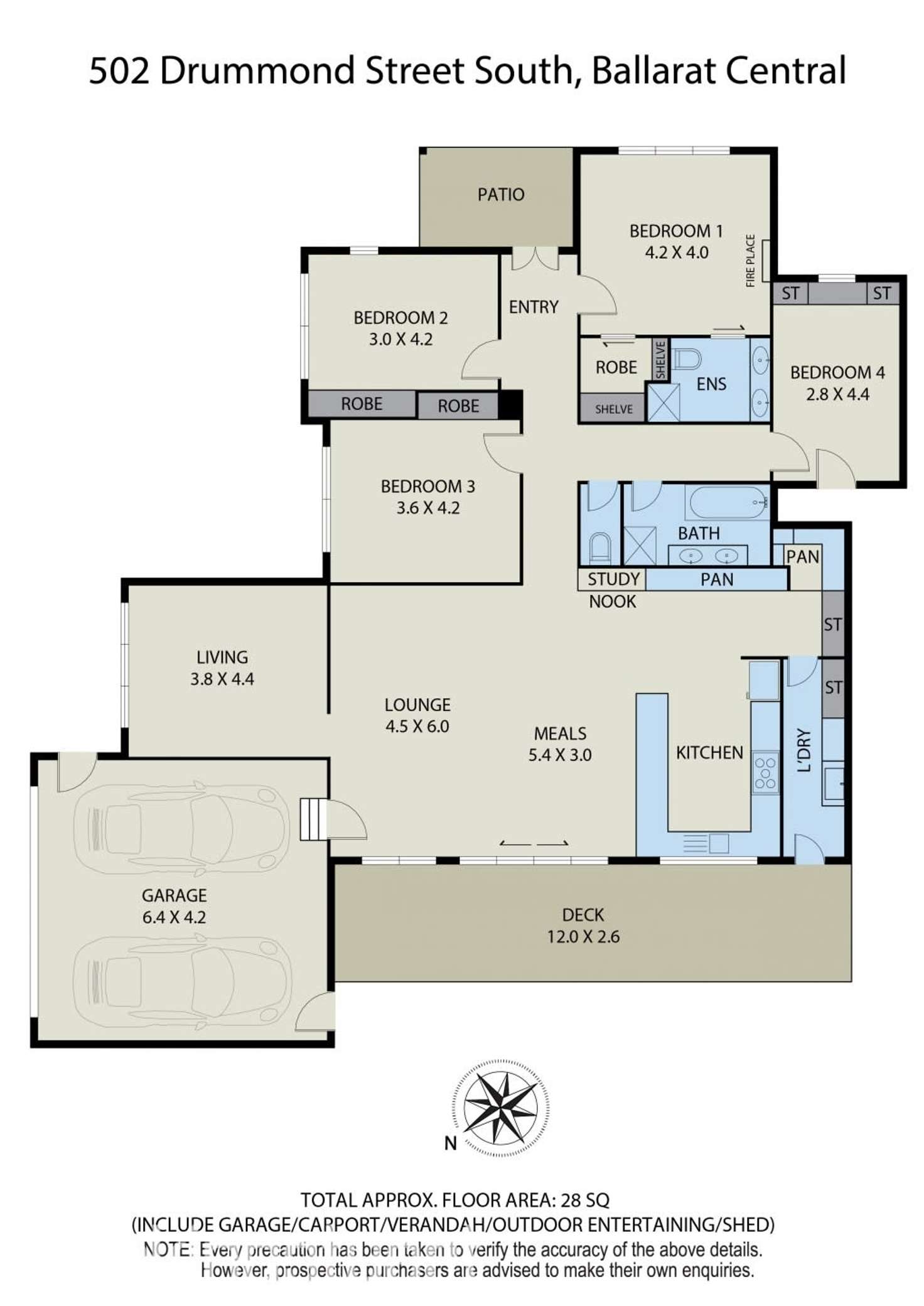 Floorplan of Homely house listing, 502 Drummond Street South, Ballarat Central VIC 3350
