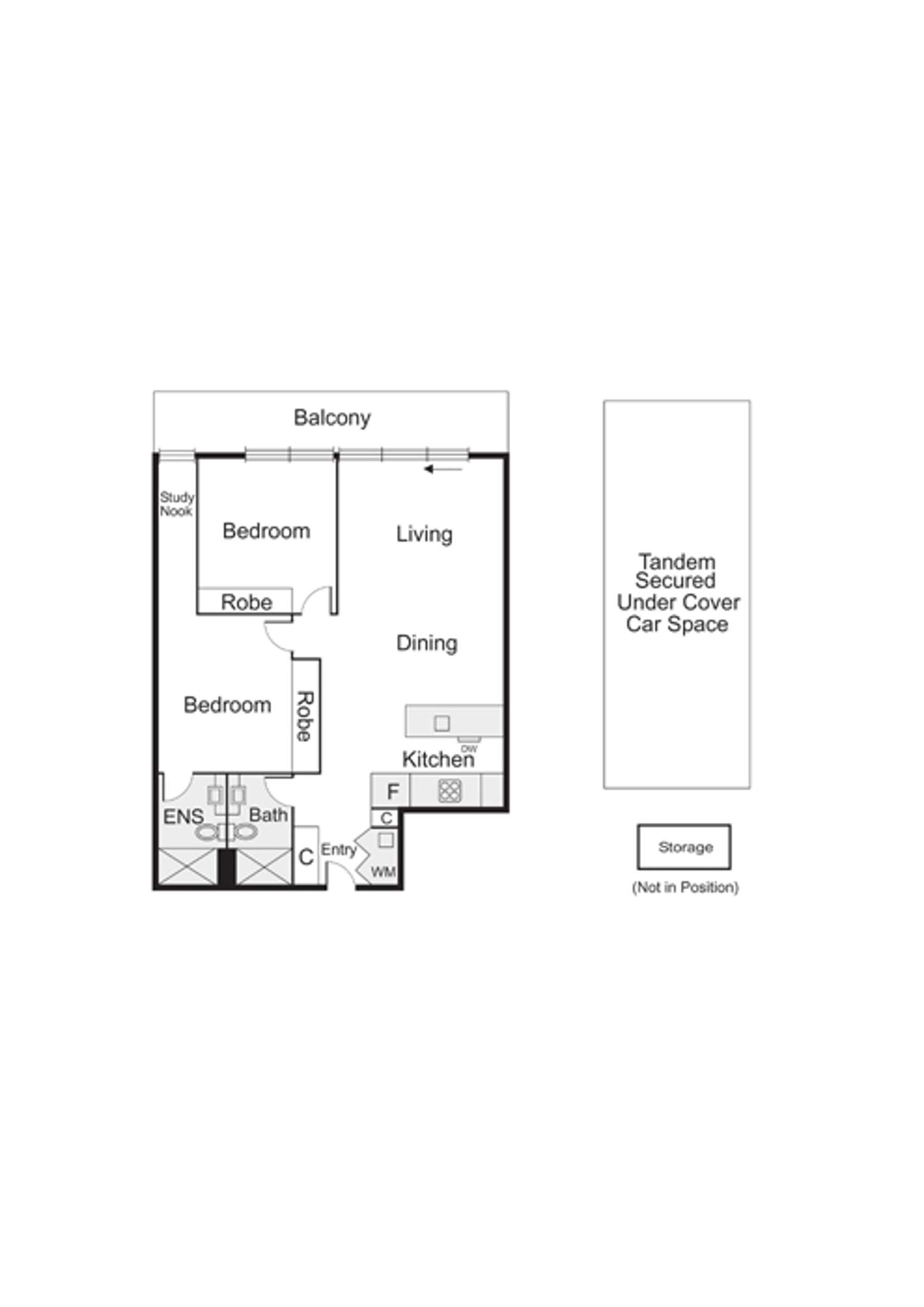 Floorplan of Homely apartment listing, 711/101 Bay Street, Port Melbourne VIC 3207