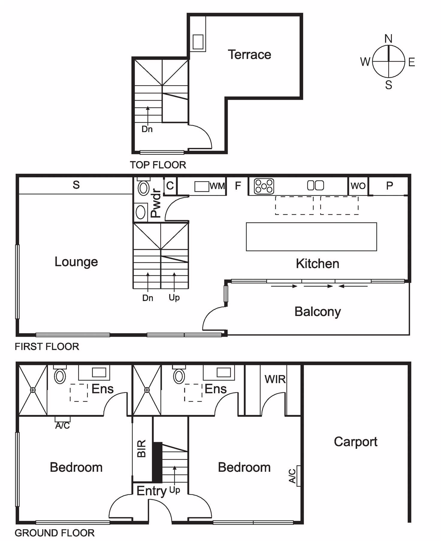 Floorplan of Homely townhouse listing, 27 Northern Avenue, Brighton East VIC 3187