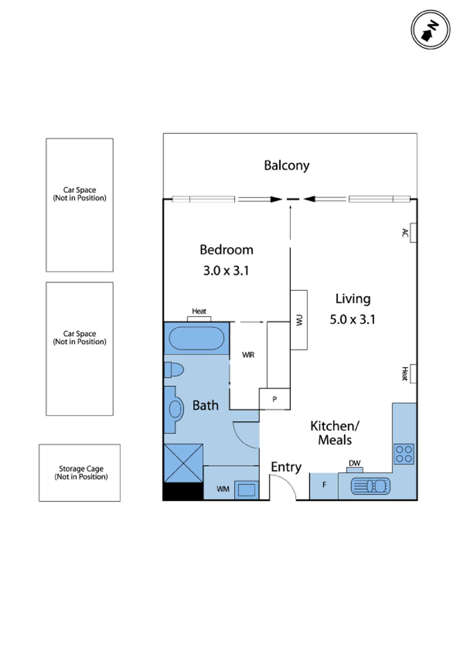 Floorplan of Homely house listing, 909/20 Rakaia Way, Docklands VIC 3008