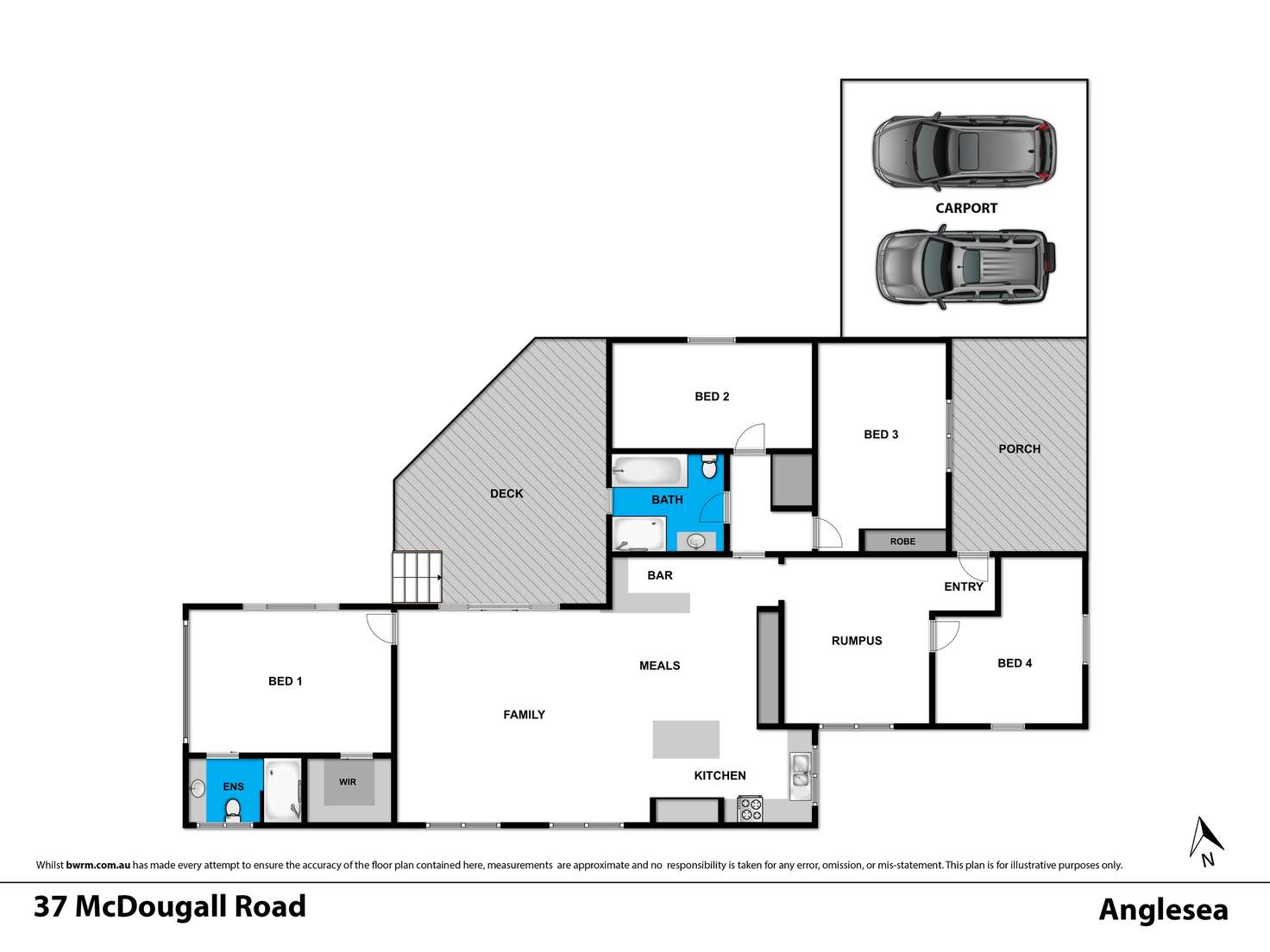Floorplan of Homely house listing, 37 McDougall Road, Anglesea VIC 3230