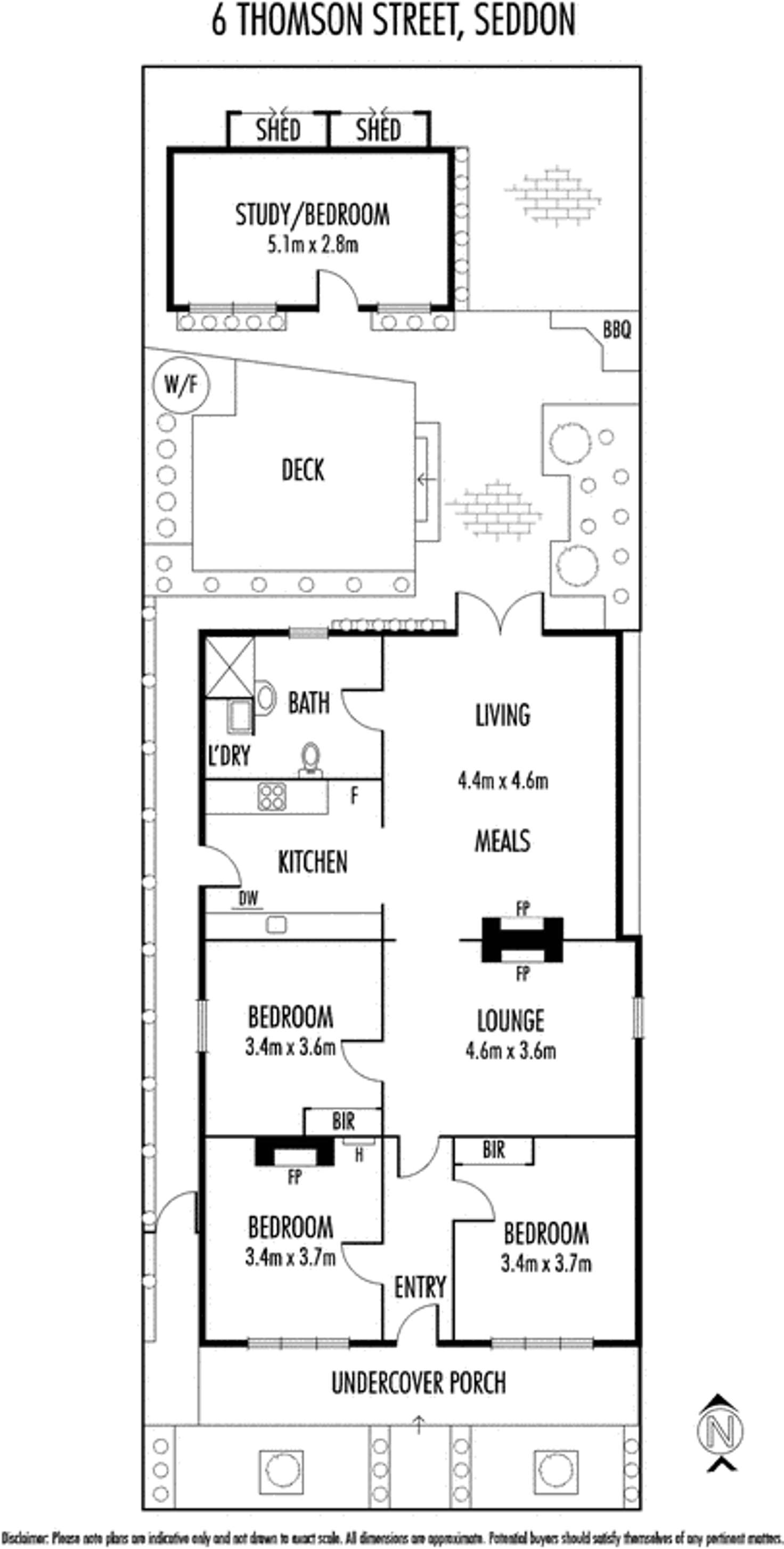 Floorplan of Homely house listing, 6 Thomson Street, Seddon VIC 3011