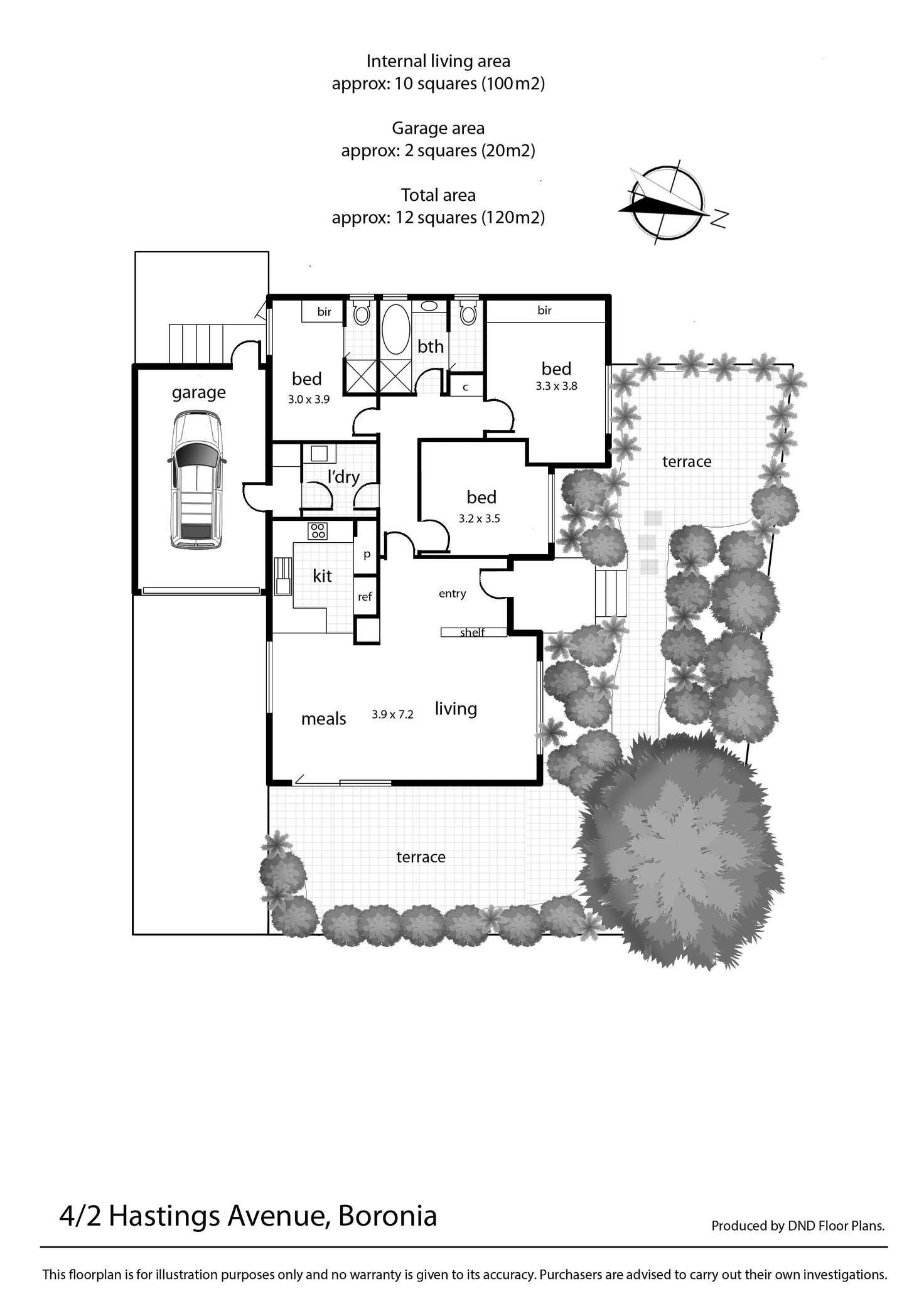 Floorplan of Homely unit listing, 4/2 Hastings Avenue, Boronia VIC 3155