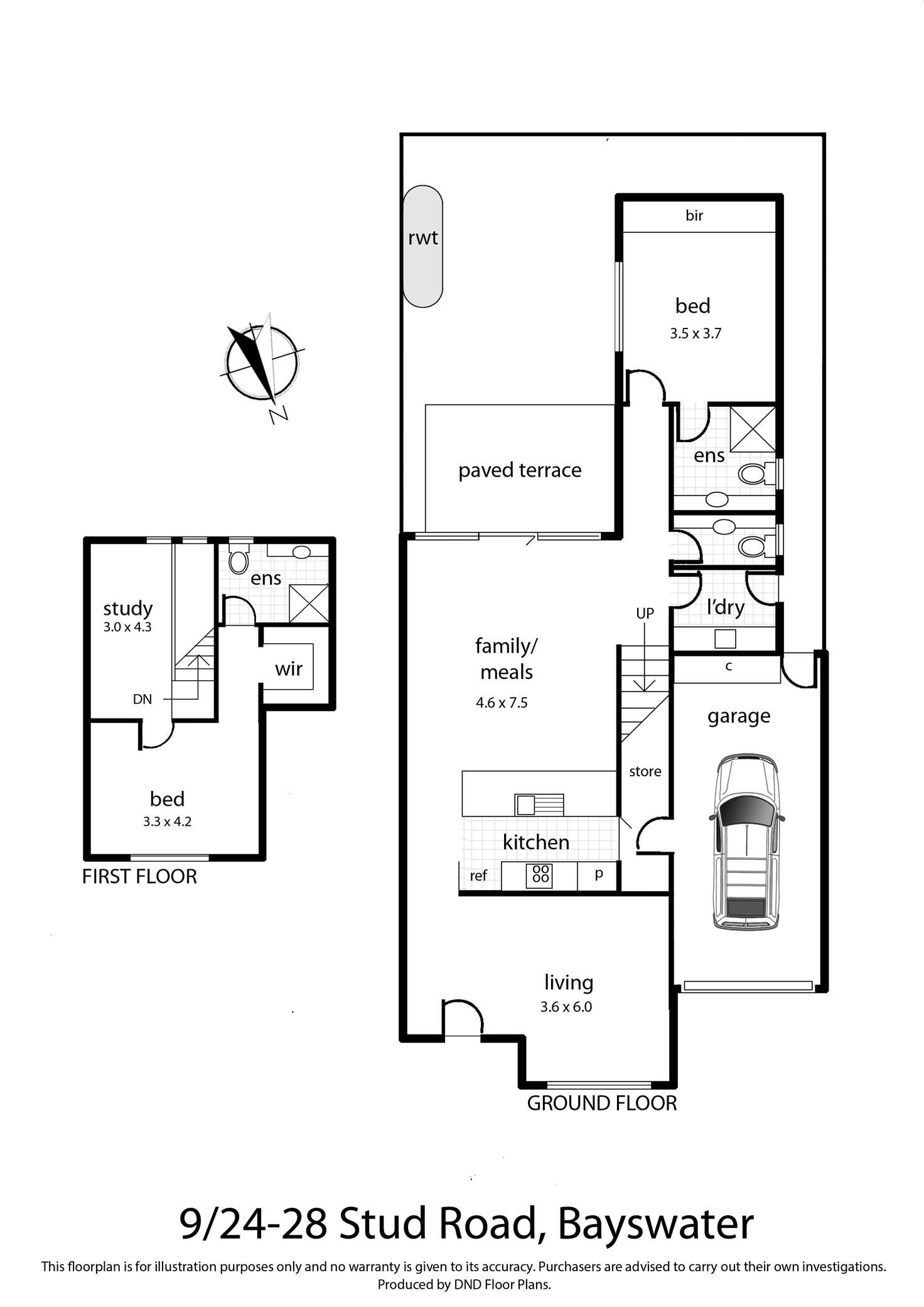 Floorplan of Homely townhouse listing, 9/24-26 Stud Road, Bayswater VIC 3153