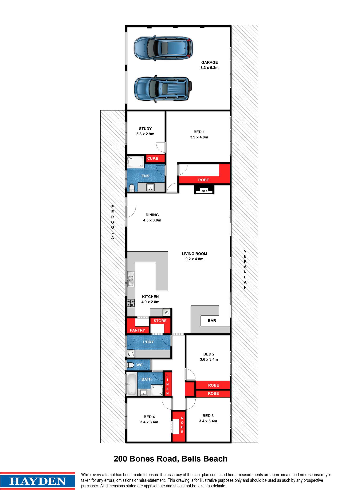 Floorplan of Homely acreageSemiRural listing, 200 Bones Road, Bells Beach VIC 3228