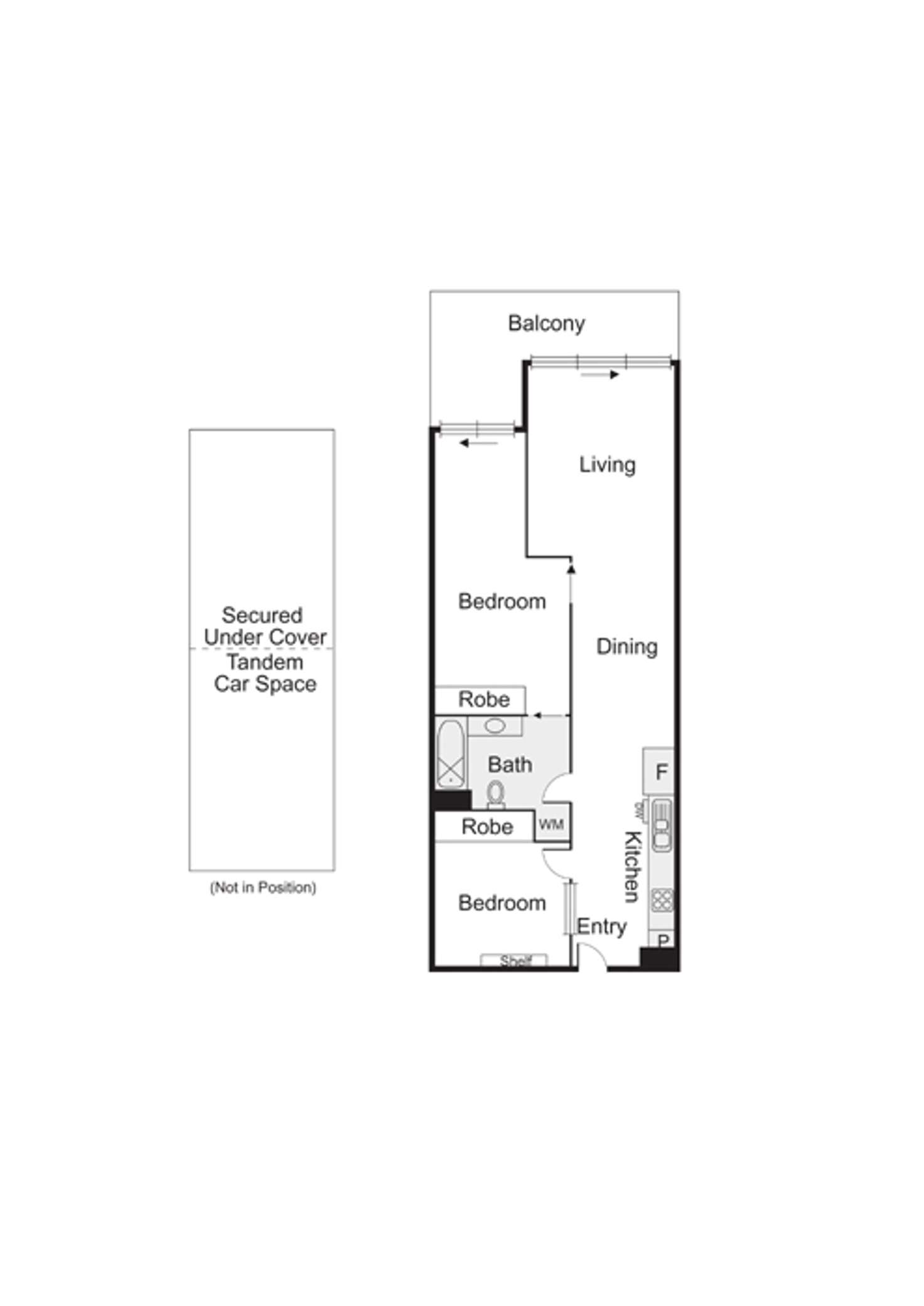 Floorplan of Homely apartment listing, 216/99 Nott Street, Port Melbourne VIC 3207