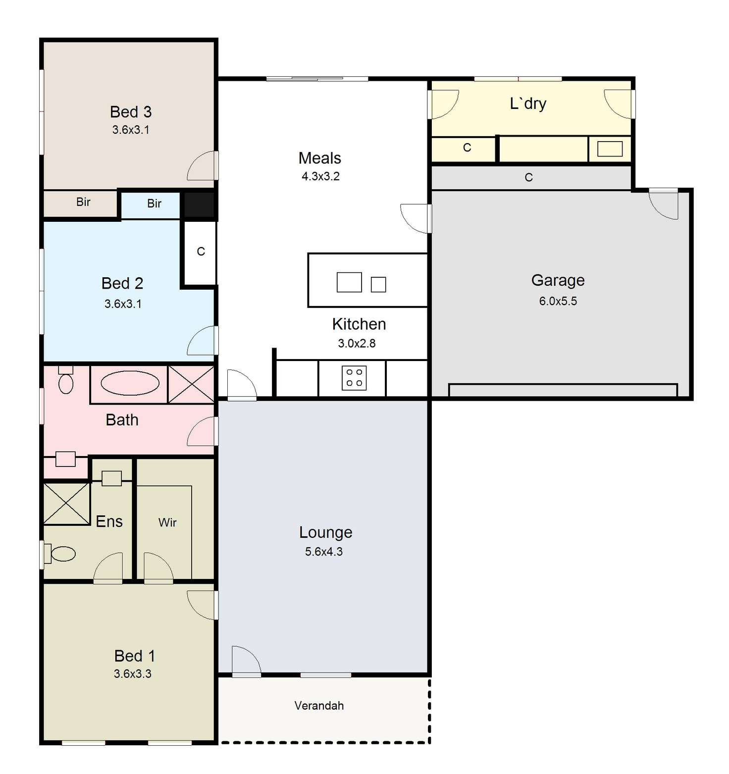 Floorplan of Homely townhouse listing, 2/515 Talbot Street, Redan VIC 3350
