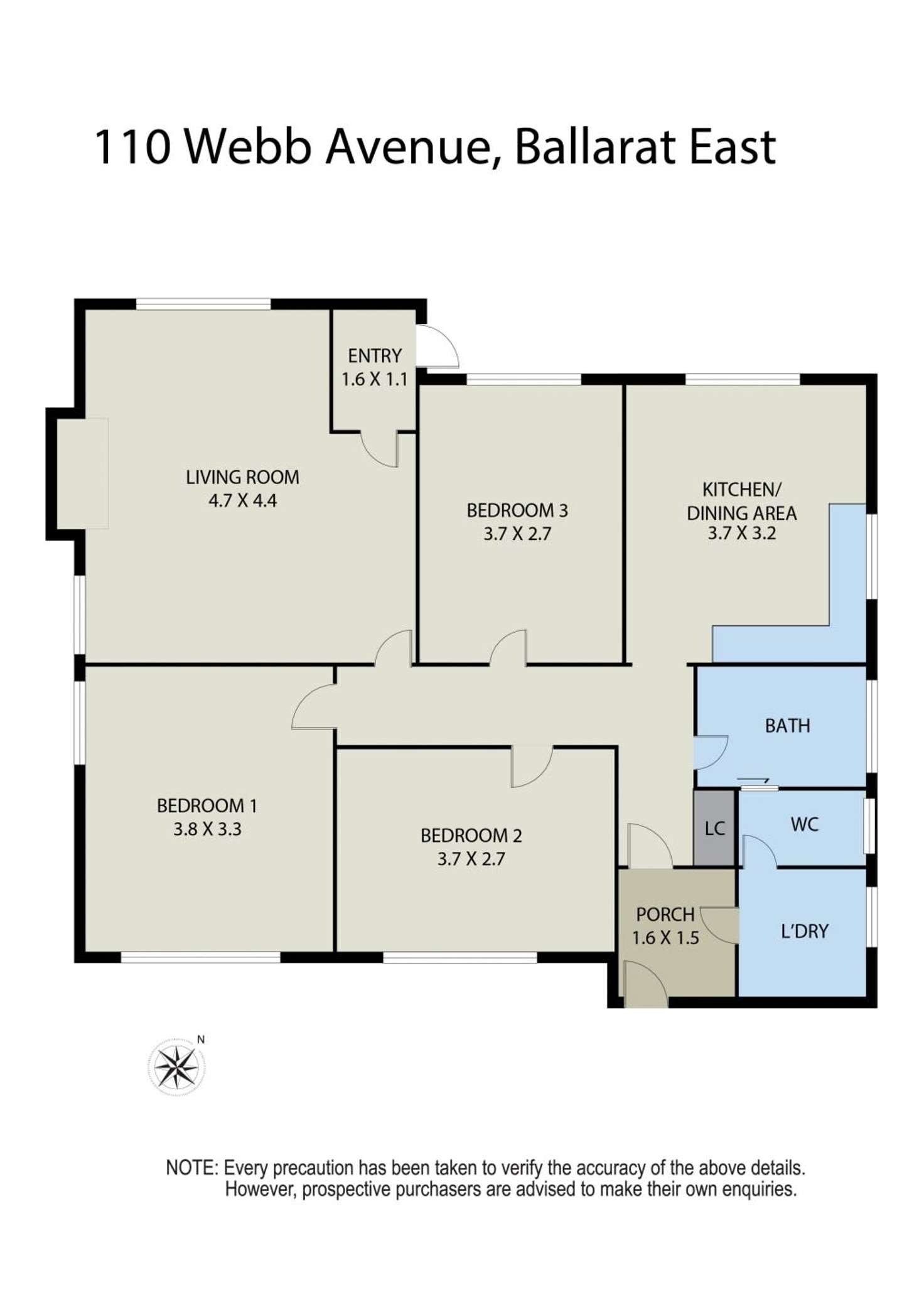 Floorplan of Homely house listing, 110 Webb Avenue, Ballarat East VIC 3350