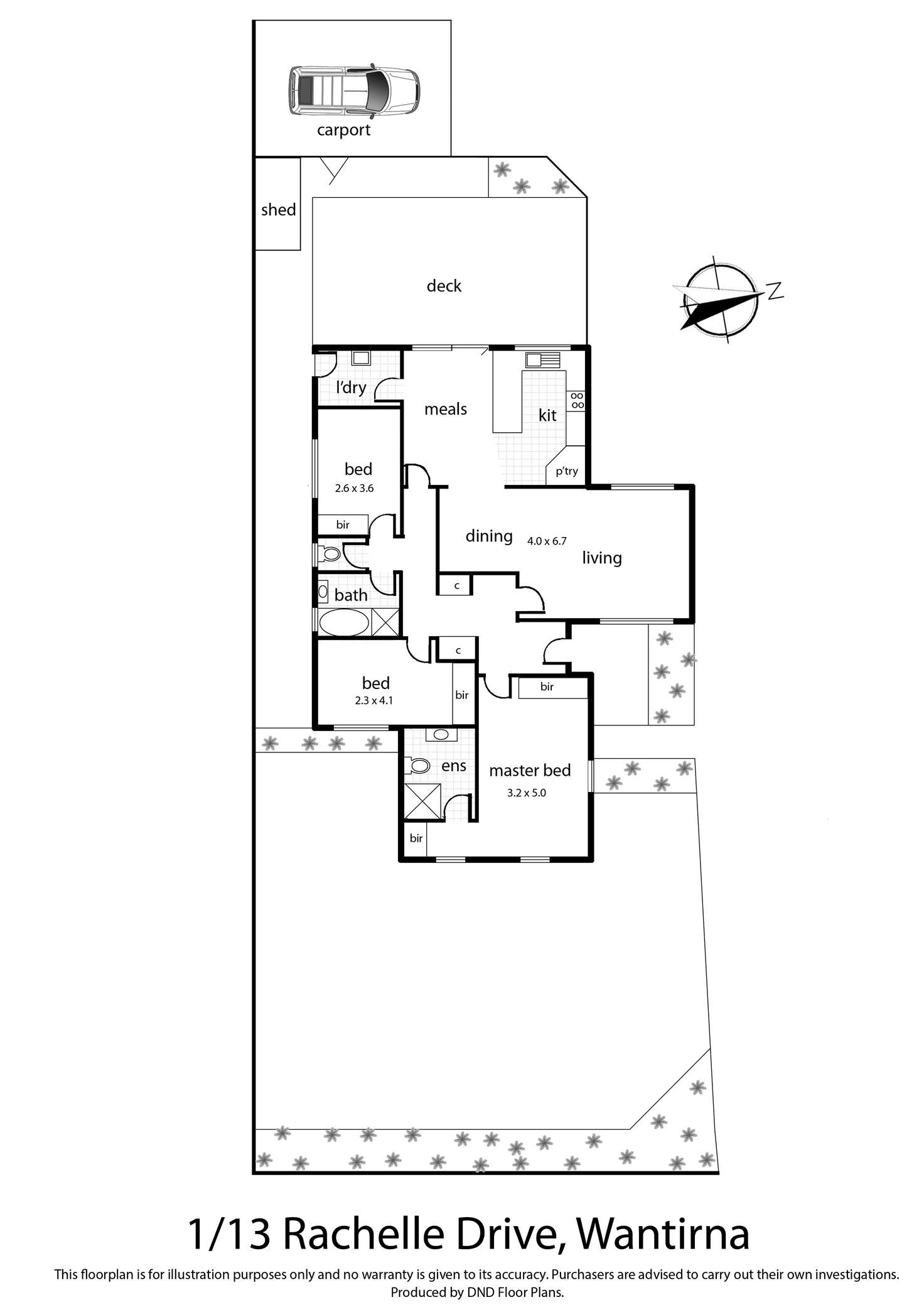 Floorplan of Homely unit listing, 1/13 Rachelle Drive, Wantirna VIC 3152