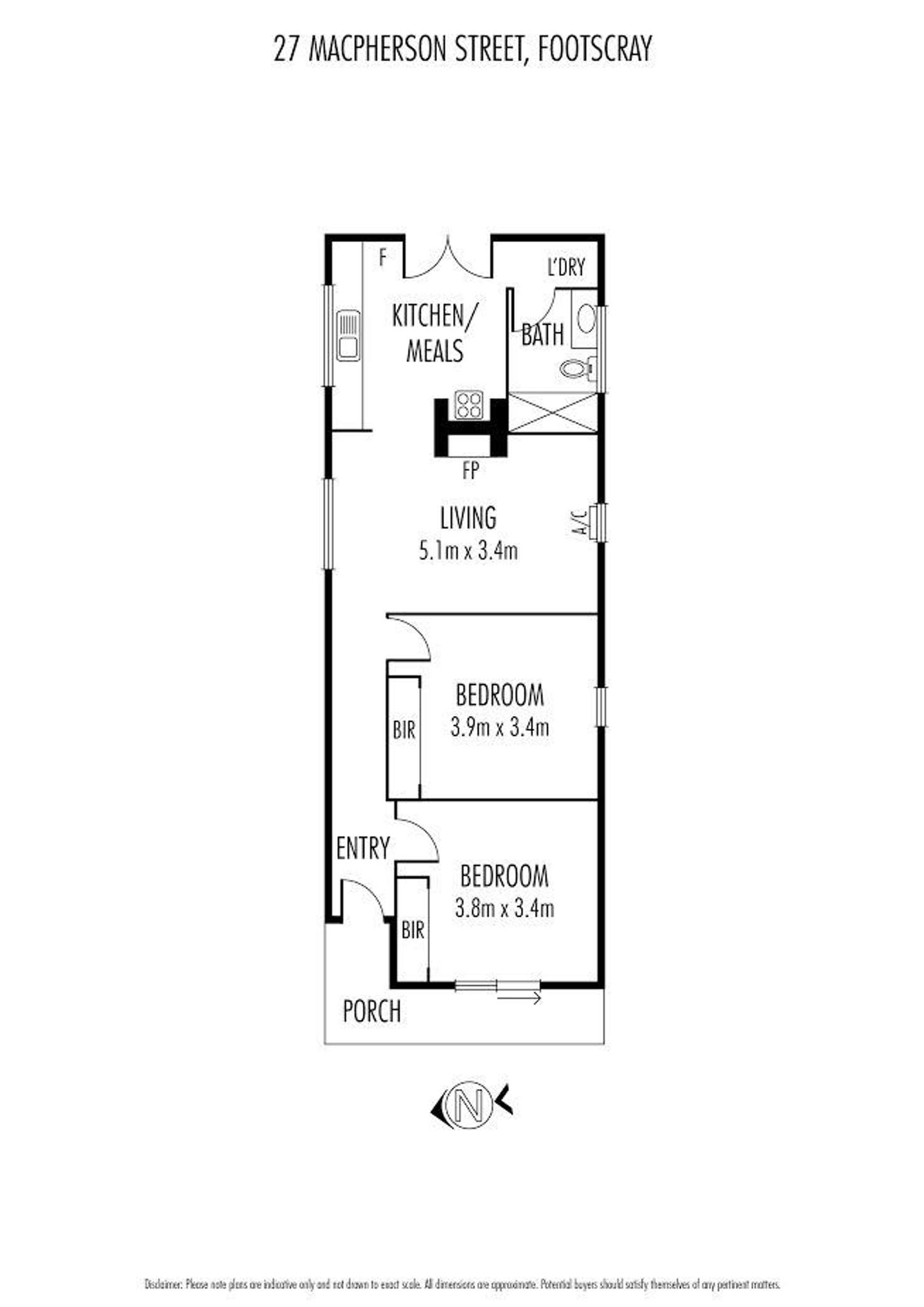 Floorplan of Homely house listing, 27 Macpherson Street, Footscray VIC 3011