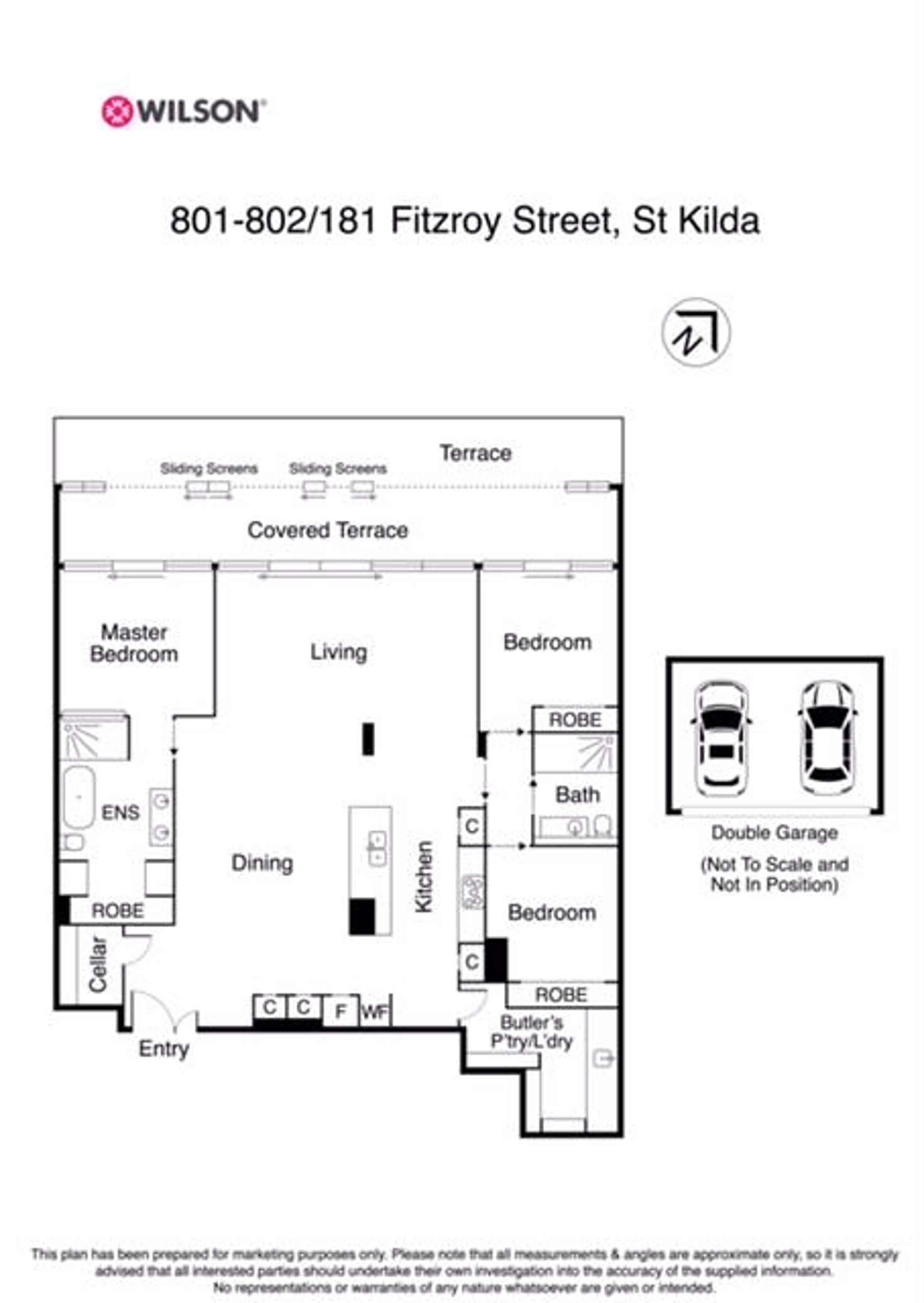 Floorplan of Homely apartment listing, 801/181 Fitzroy Street, St Kilda VIC 3182