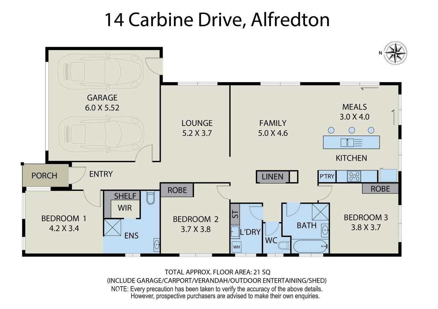 Floorplan of Homely house listing, 14 Carbine Drive, Alfredton VIC 3350