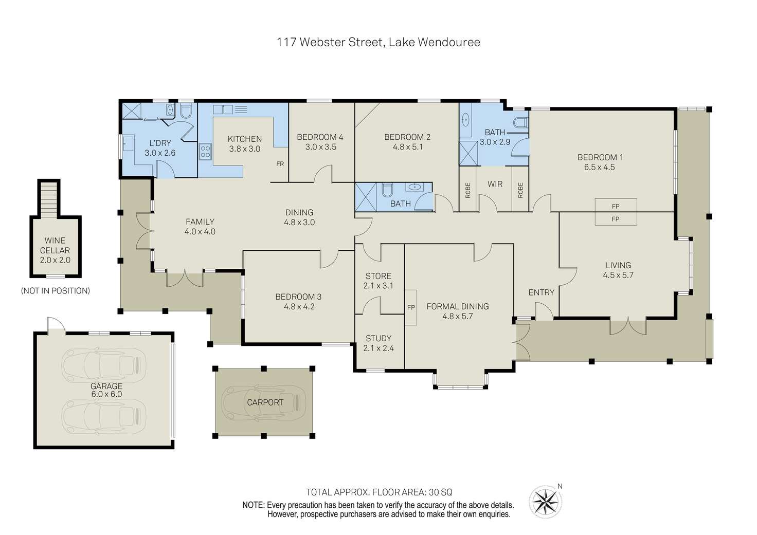 Floorplan of Homely house listing, 117 Webster Street, Lake Wendouree VIC 3350