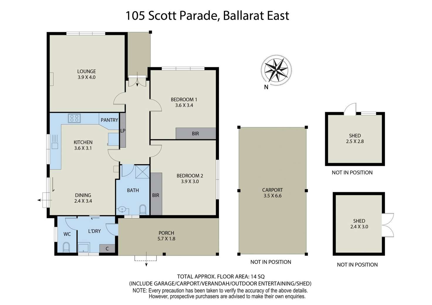 Floorplan of Homely house listing, 105 Scott Parade, Ballarat East VIC 3350
