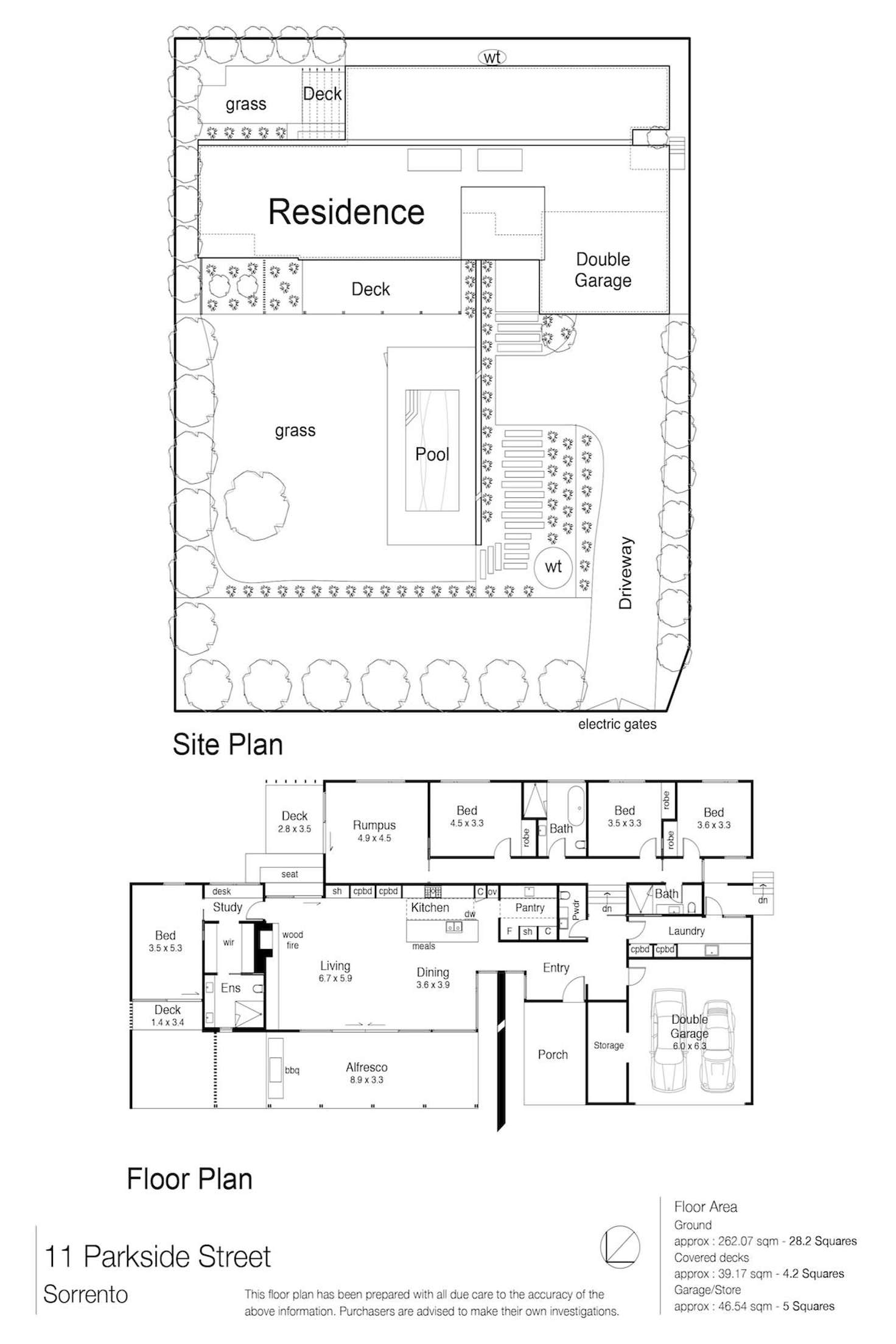 Floorplan of Homely house listing, 11 Parkside Street, Sorrento VIC 3943