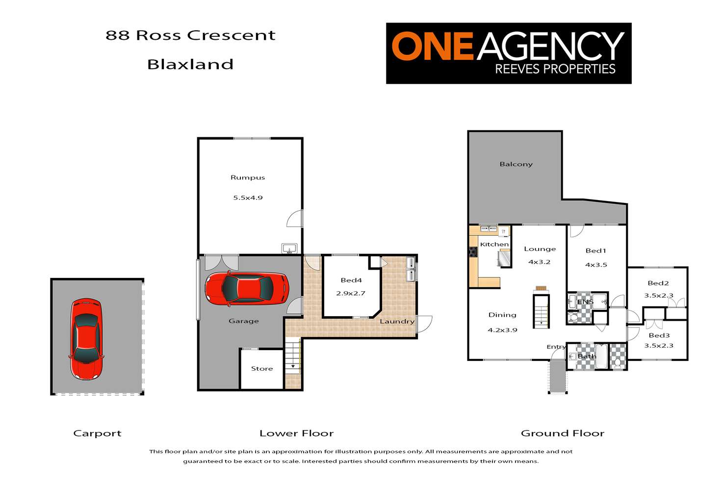 Floorplan of Homely house listing, 88 Ross Crescent, Blaxland NSW 2774