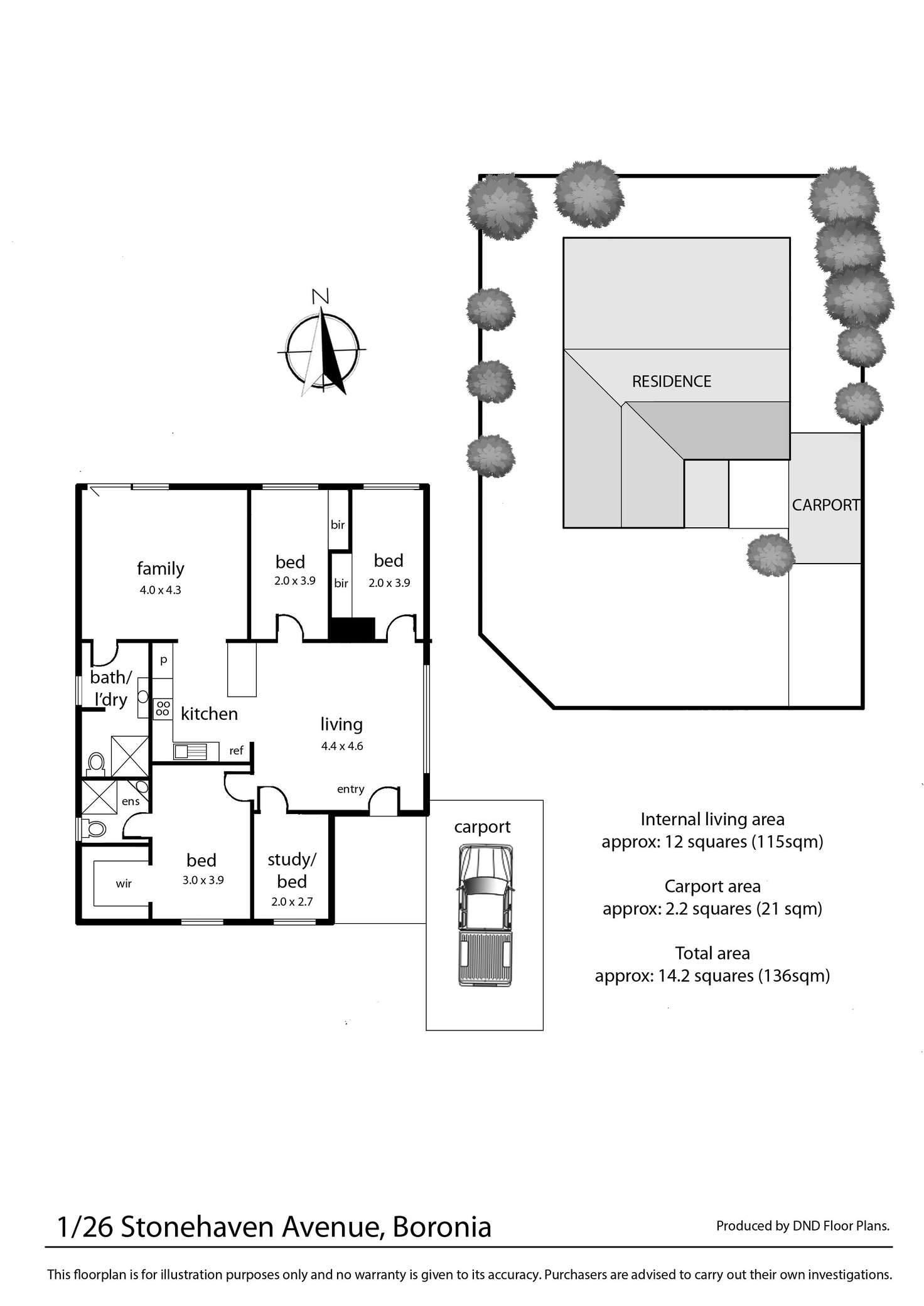 Floorplan of Homely house listing, 1/26 Stonehaven Avenue, Boronia VIC 3155