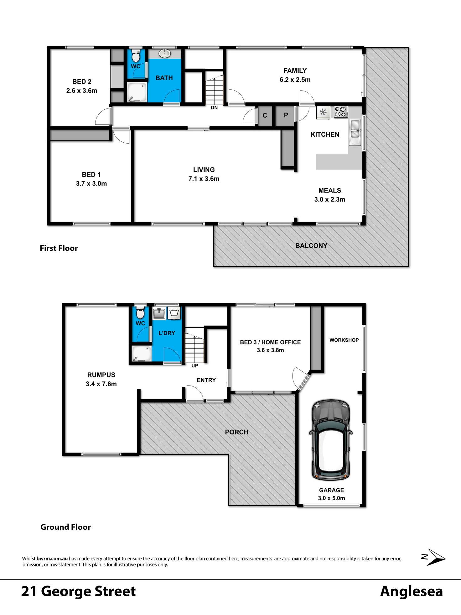 Floorplan of Homely house listing, 21 George  Street, Anglesea VIC 3230
