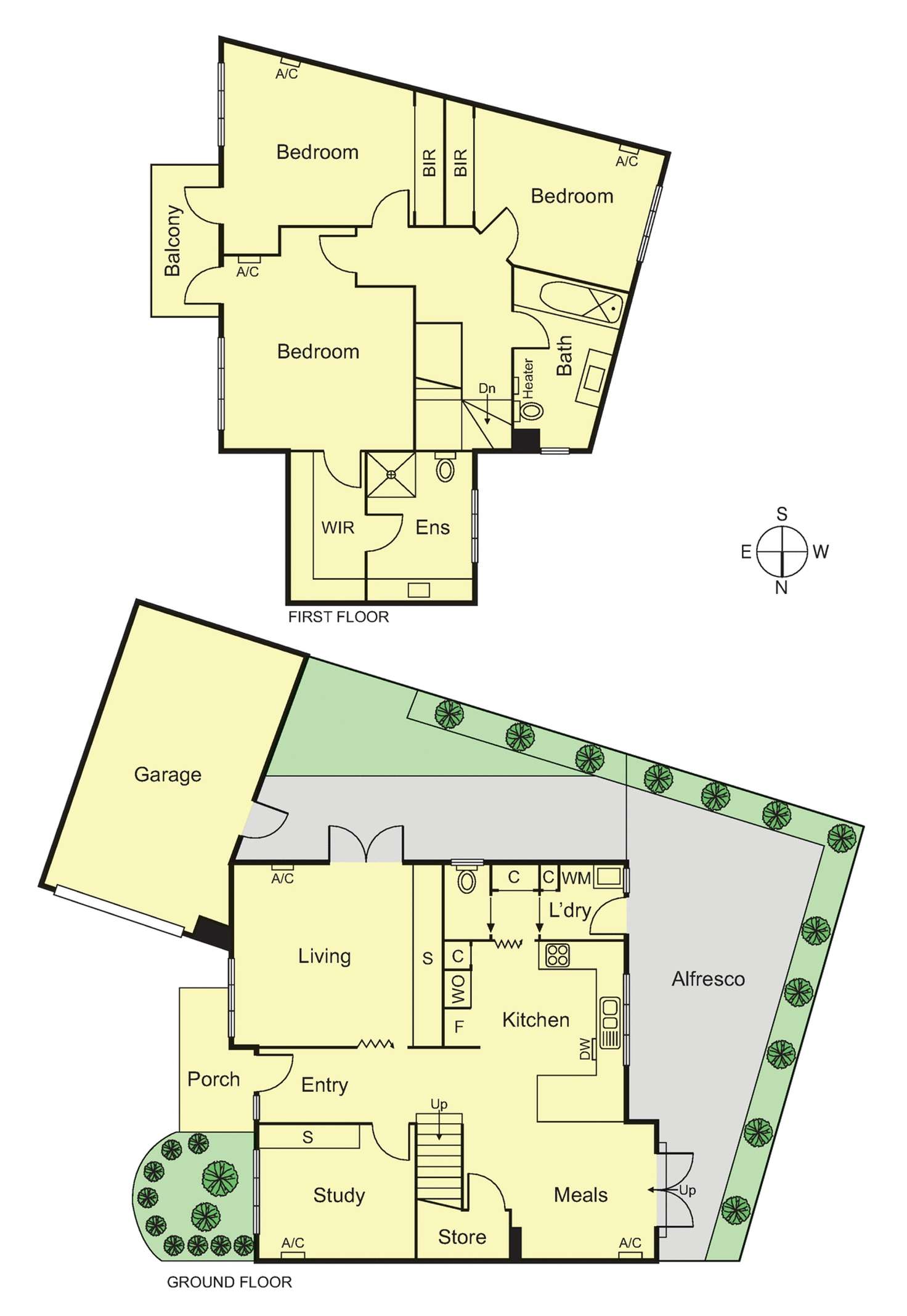 Floorplan of Homely townhouse listing, 3/35 Macgowan Avenue, Glen Huntly VIC 3163