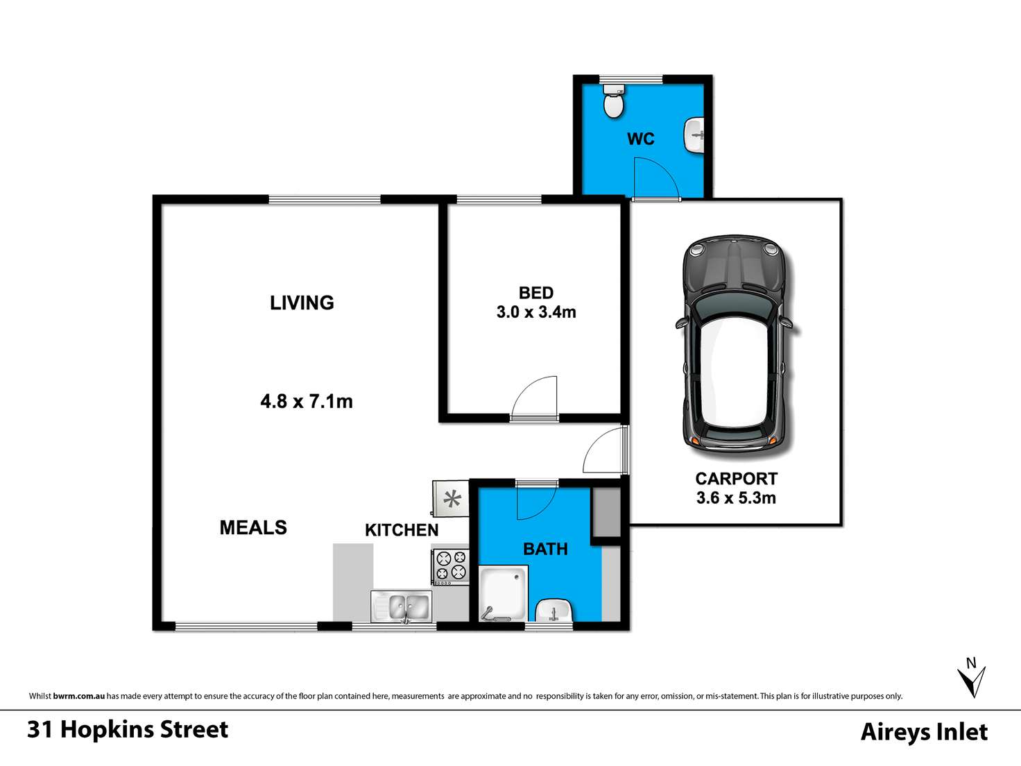 Floorplan of Homely house listing, 31 Hopkins Street, Aireys Inlet VIC 3231