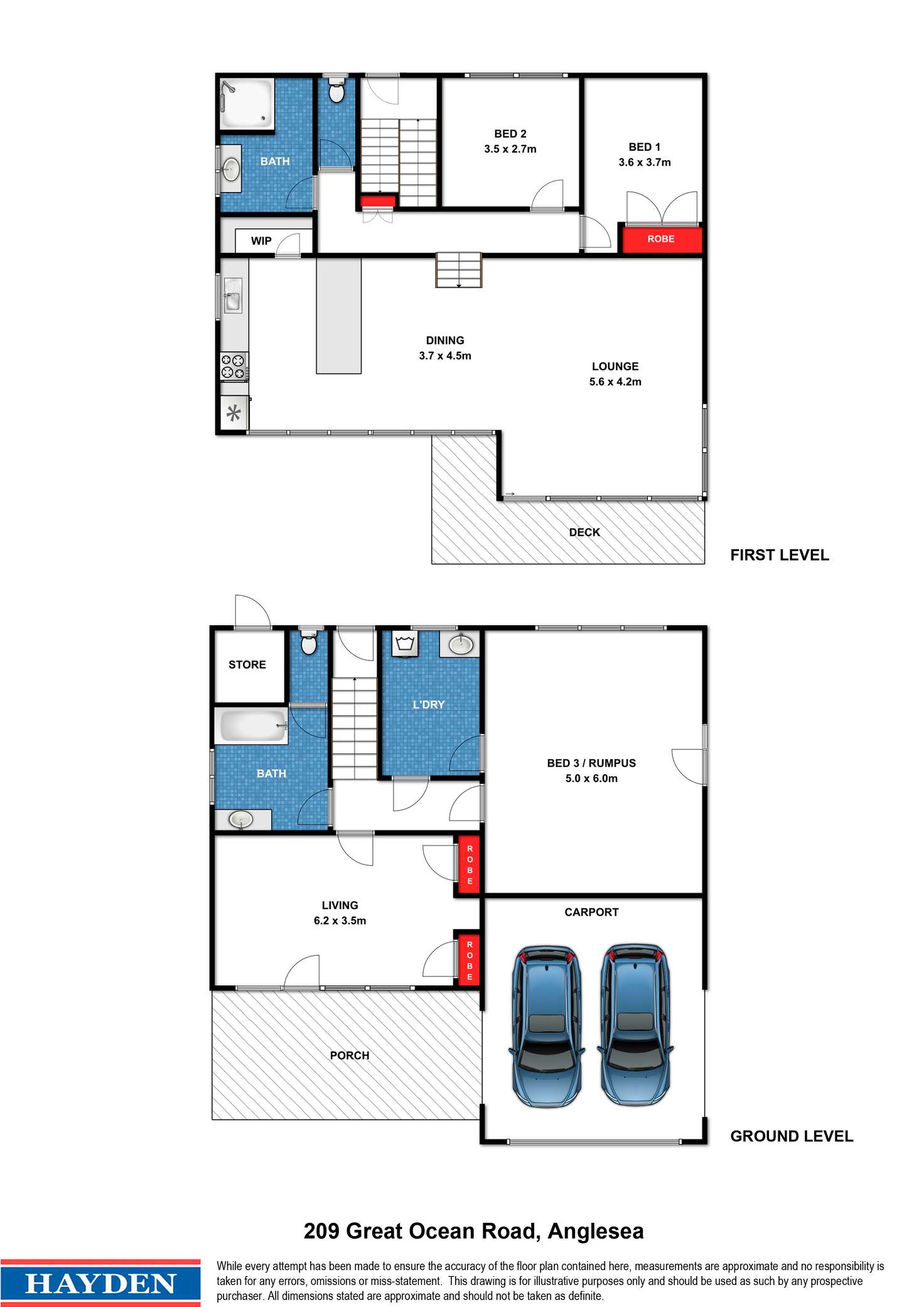 Floorplan of Homely house listing, 209 Great Ocean Road, Anglesea VIC 3230