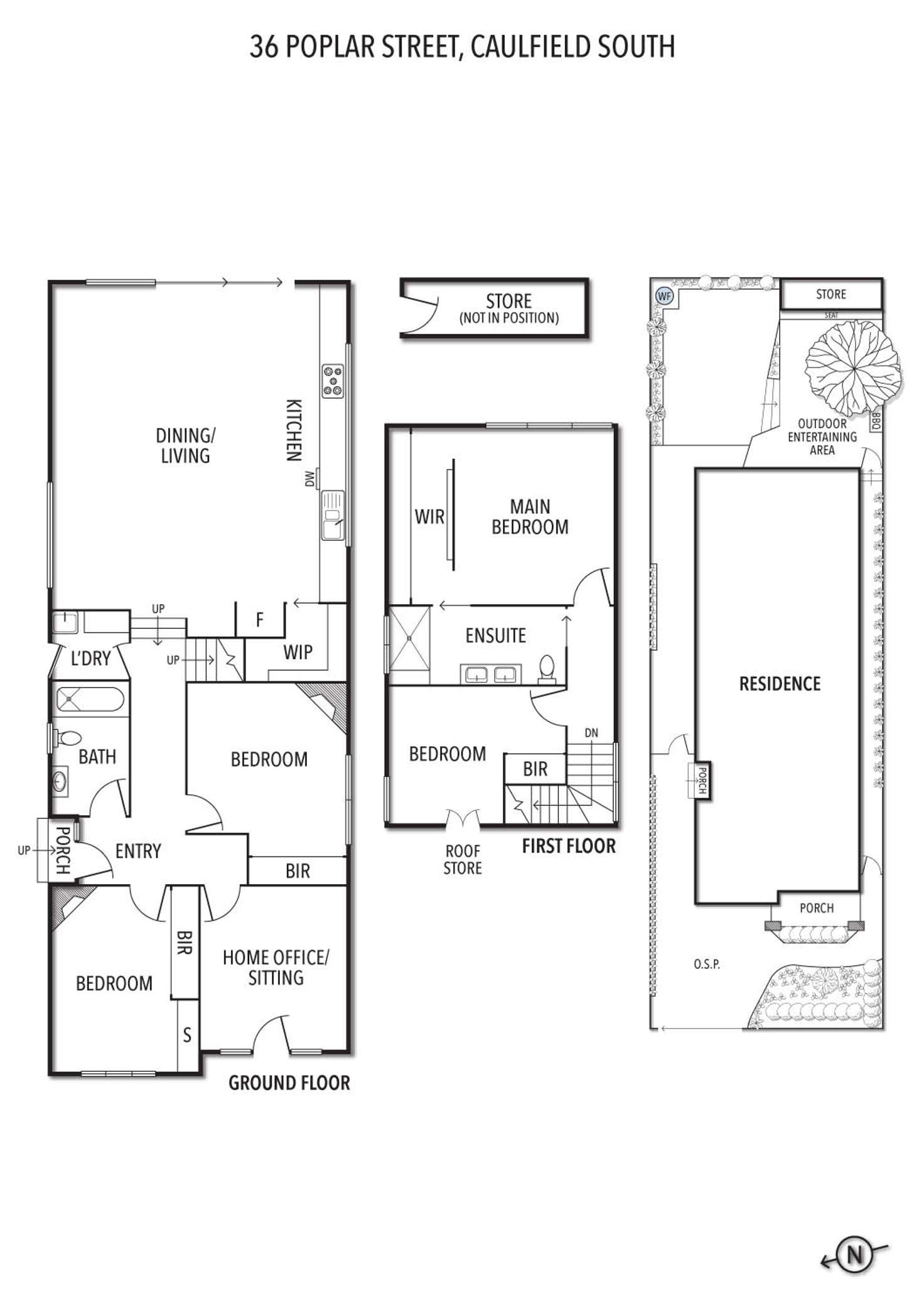 Floorplan of Homely house listing, 36 Poplar Street, Caulfield South VIC 3162