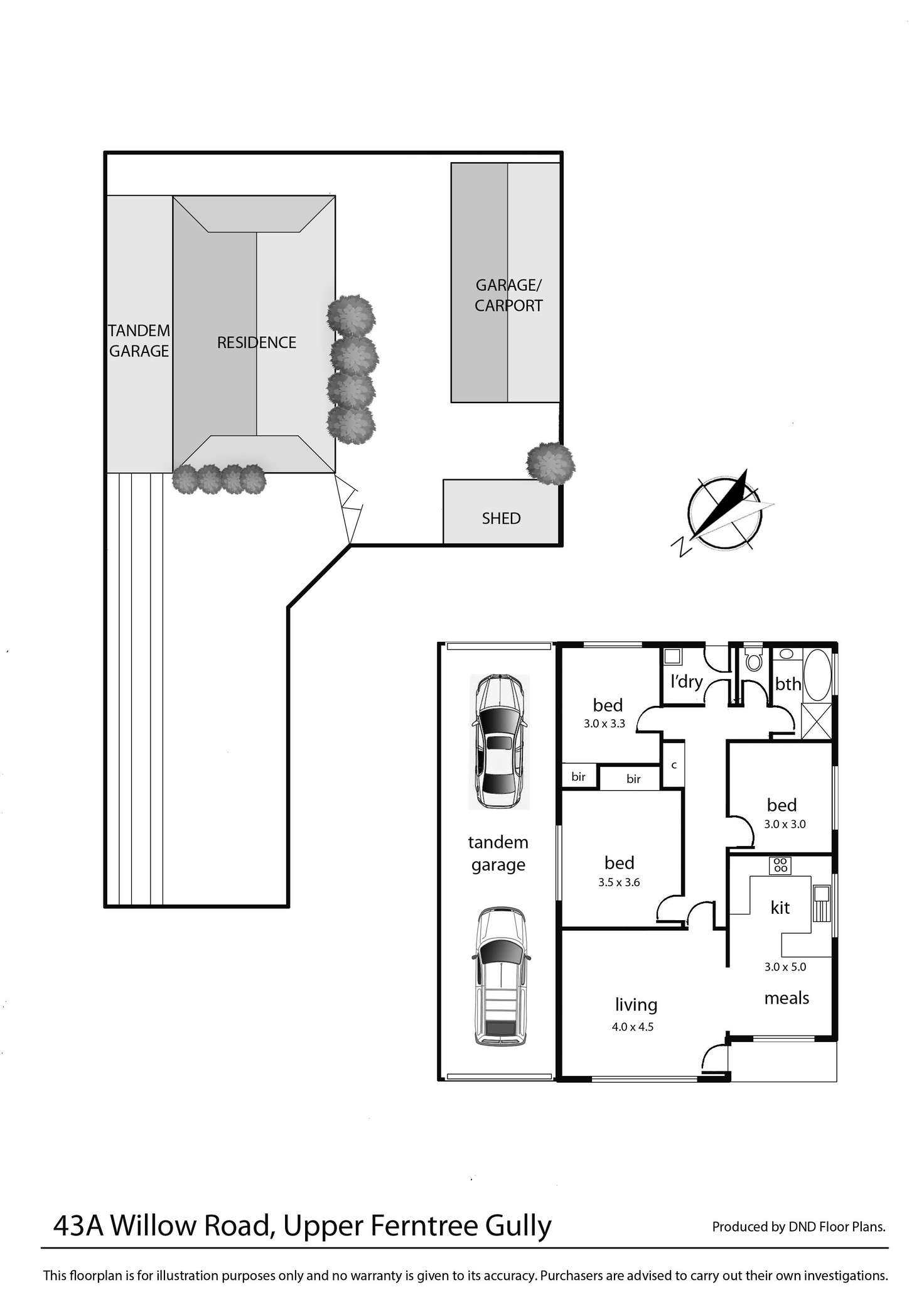 Floorplan of Homely house listing, 43A Willow Road, Upper Ferntree Gully VIC 3156