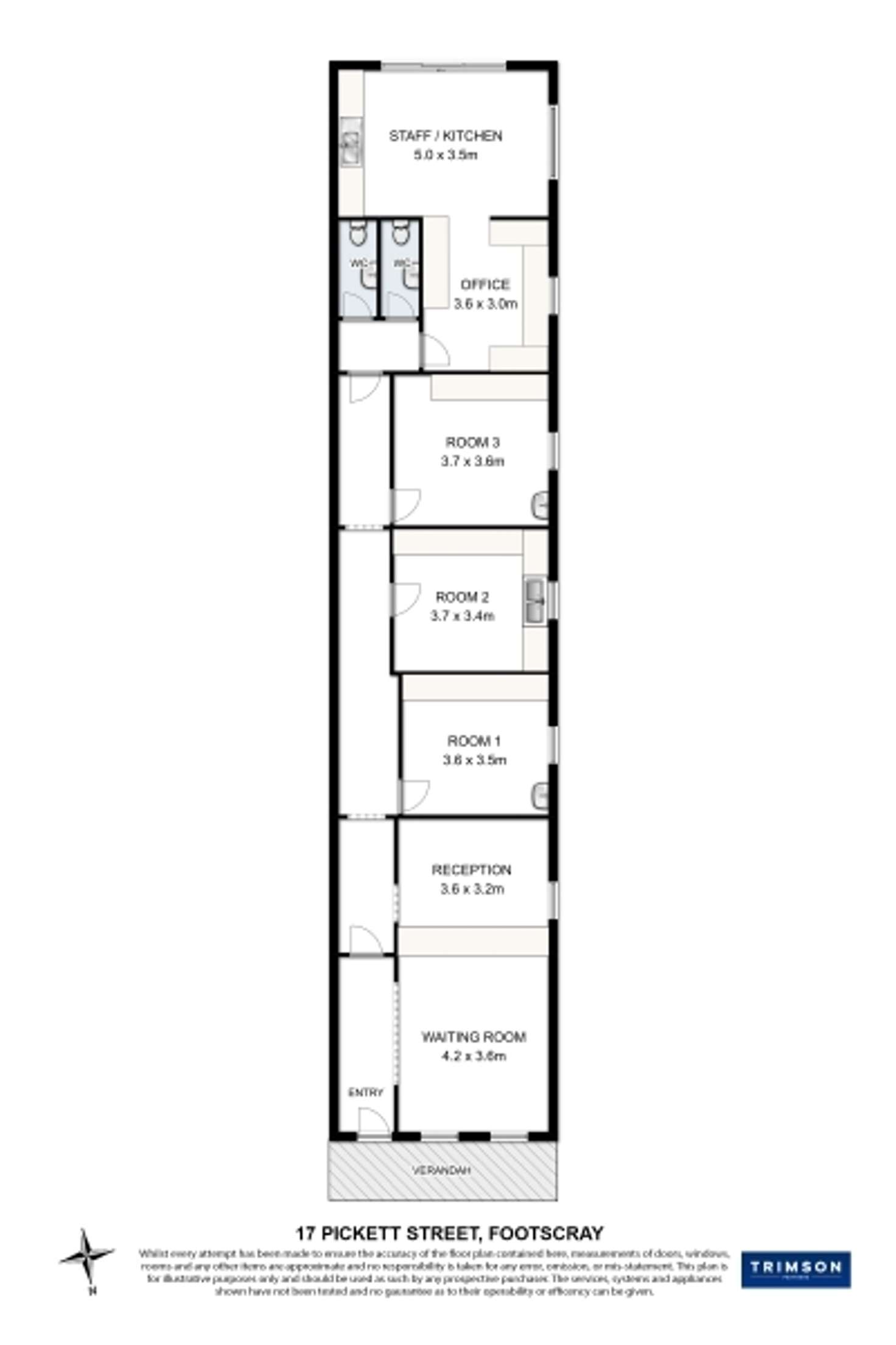 Floorplan of Homely house listing, 17 Pickett Street, Footscray VIC 3011