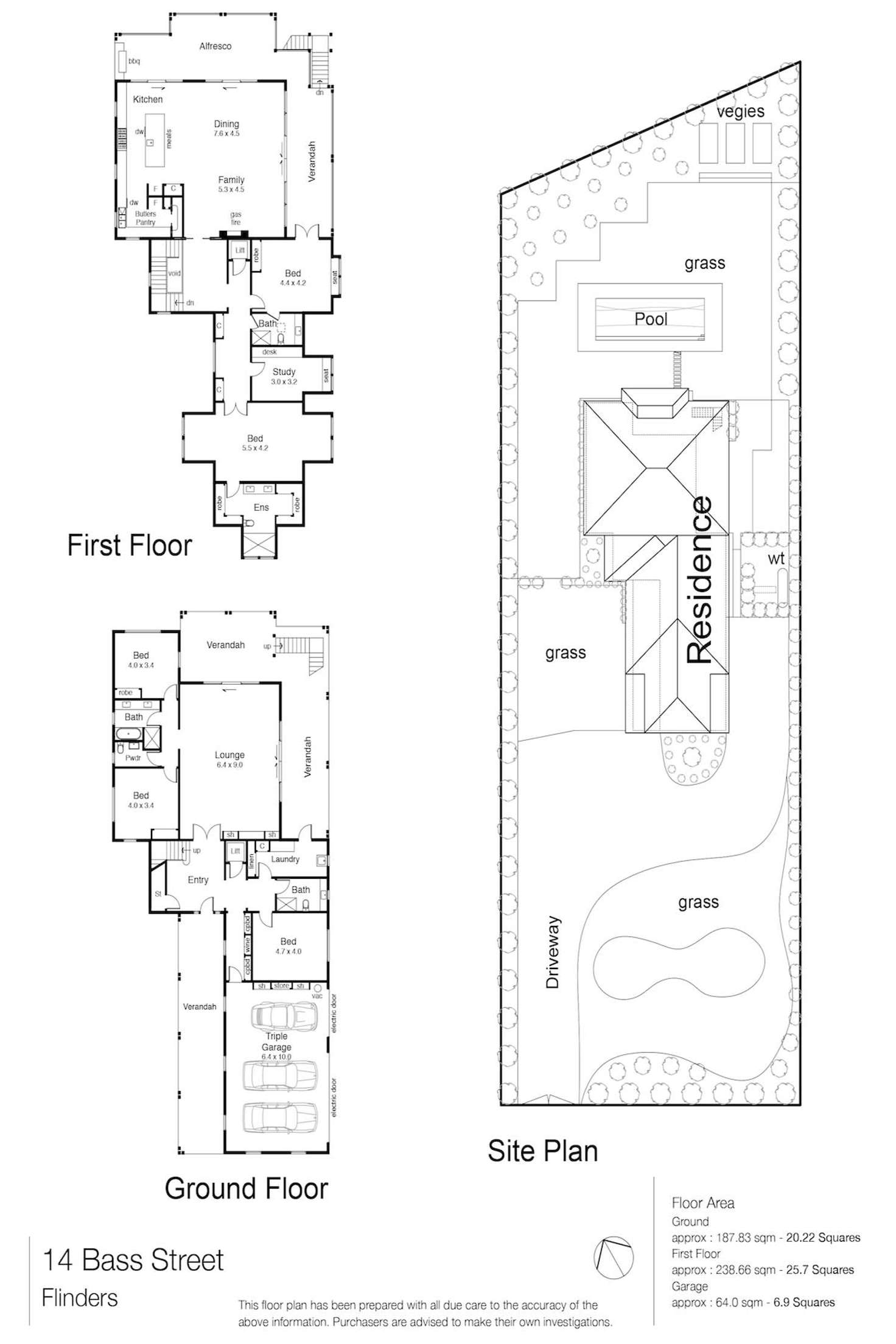 Floorplan of Homely house listing, 14 Bass Street, Flinders VIC 3929