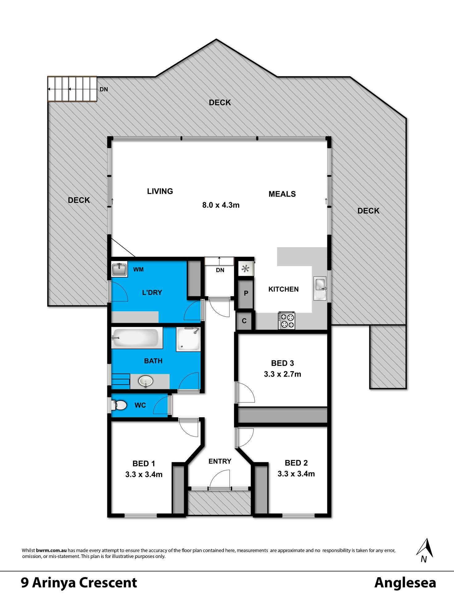 Floorplan of Homely house listing, 9 Arinya Crescent, Anglesea VIC 3230