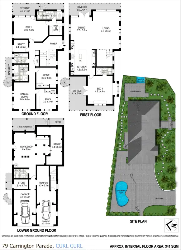 Floorplan of Homely house listing, 79 Carrington Parade, Curl Curl NSW 2096