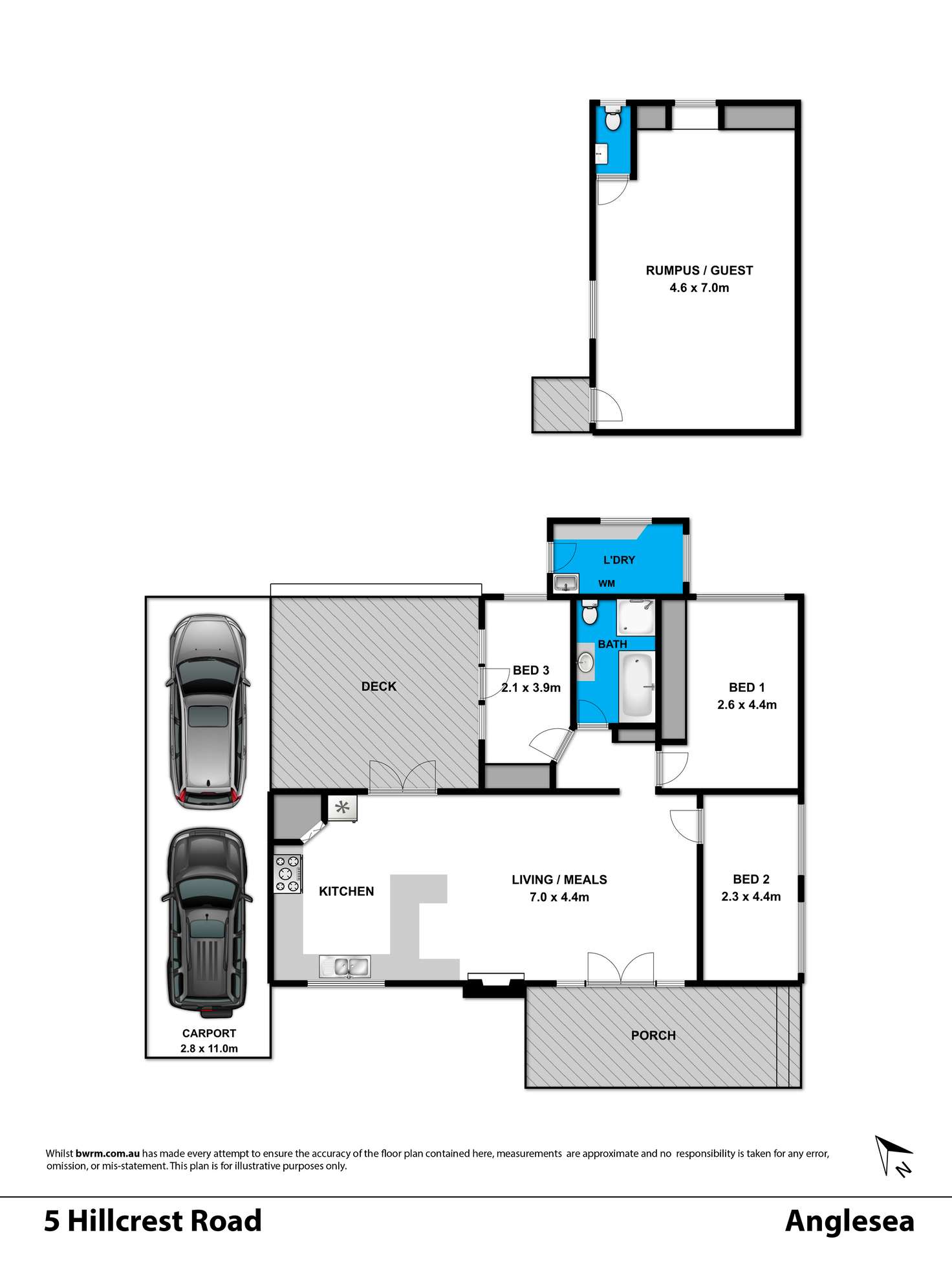 Floorplan of Homely house listing, 5 Hillcrest Road, Anglesea VIC 3230