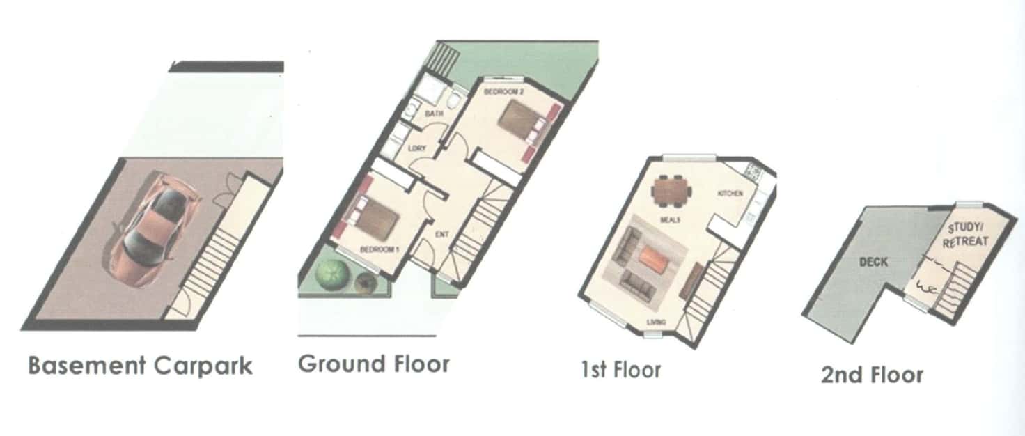 Floorplan of Homely townhouse listing, 6,7/55 Droop Street, Footscray VIC 3011