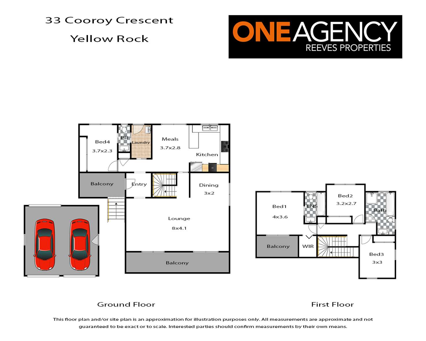 Floorplan of Homely house listing, 33 Cooroy Crescent, Yellow Rock NSW 2777