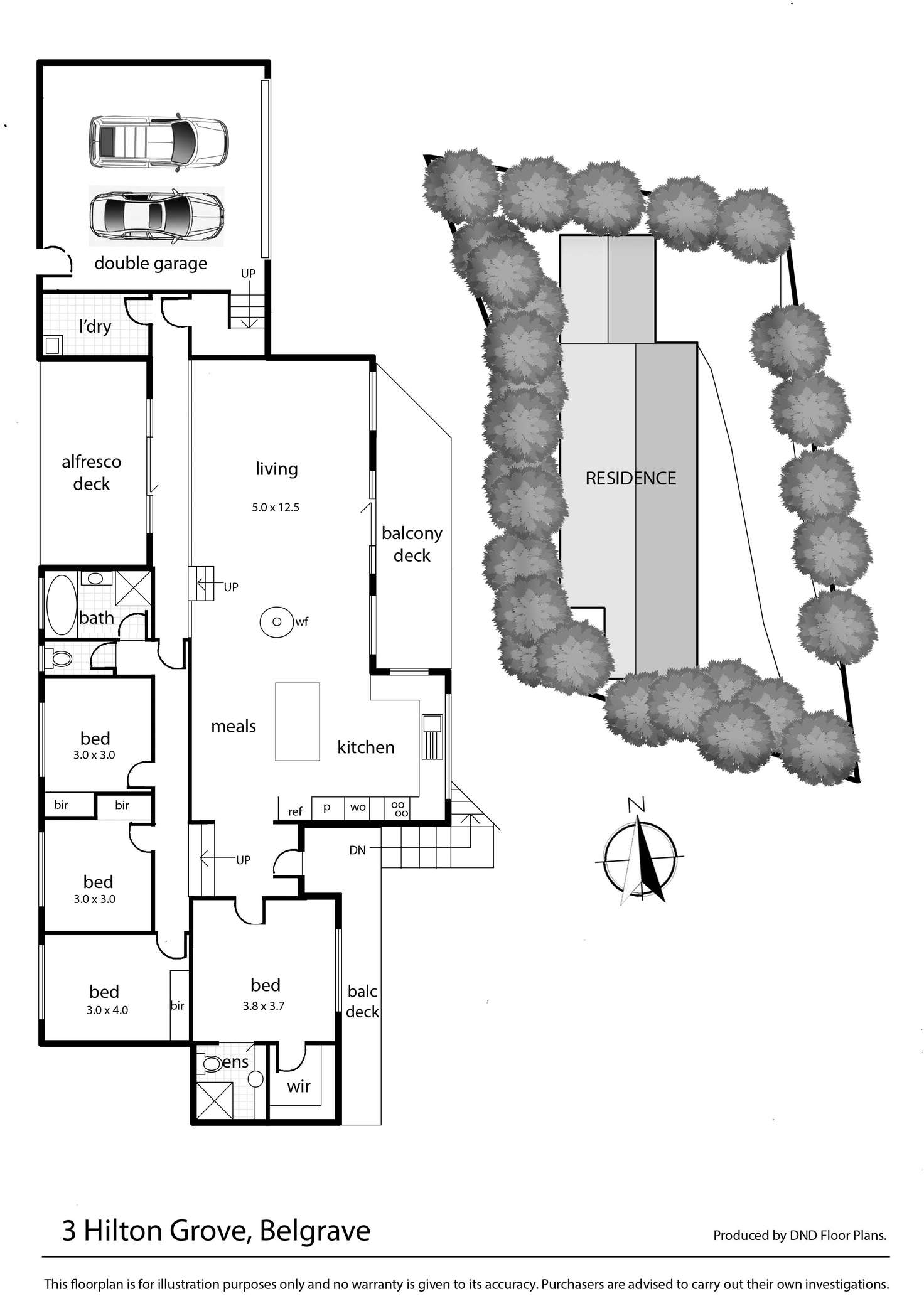 Floorplan of Homely house listing, 3 Hilton Grove, Belgrave VIC 3160