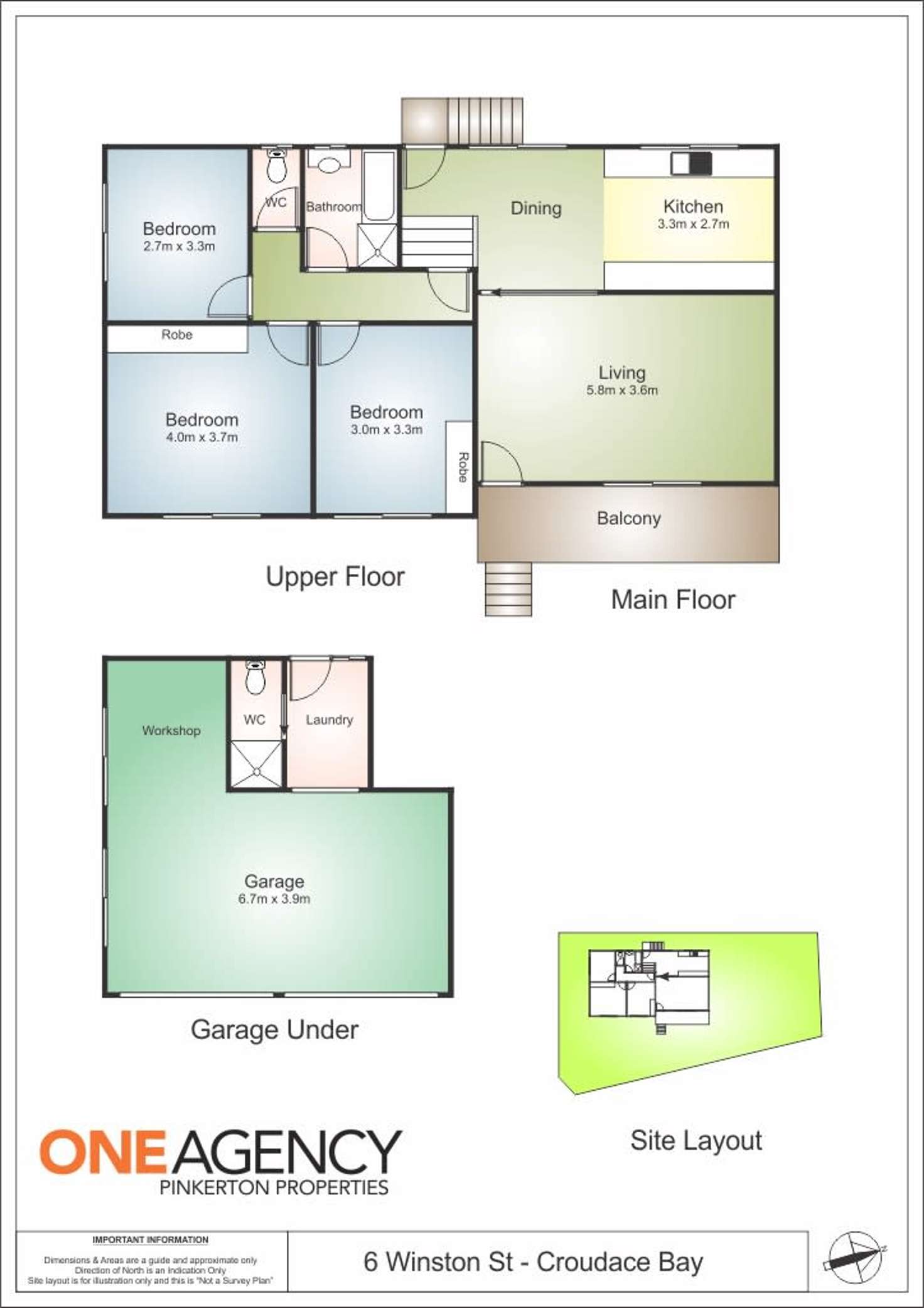 Floorplan of Homely house listing, 6 Winston Street, Croudace Bay NSW 2280