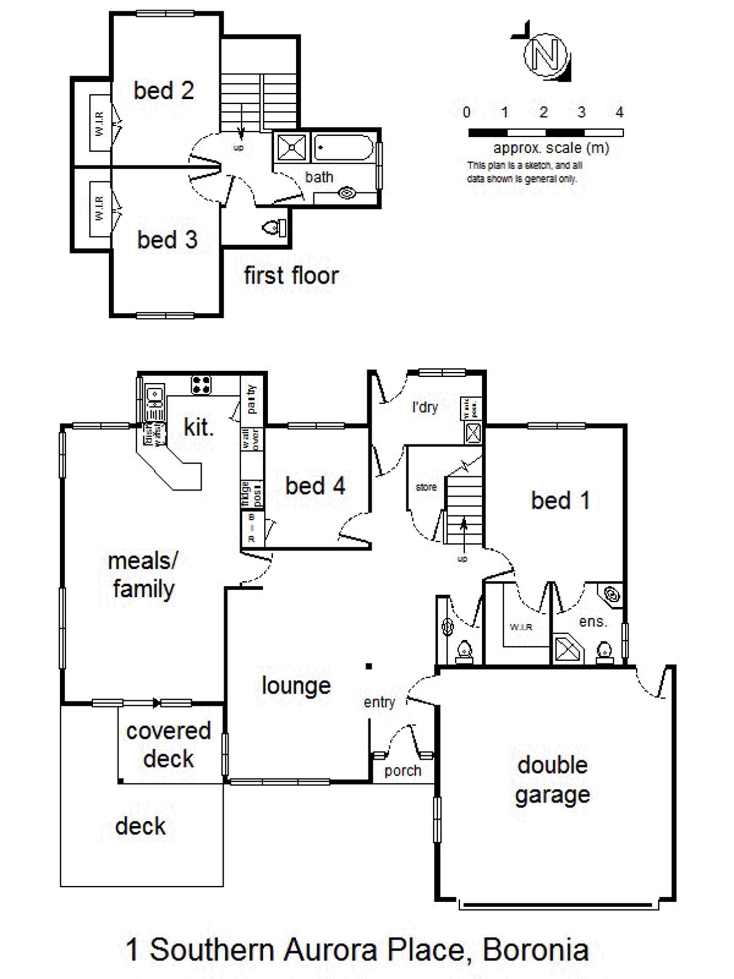 Floorplan of Homely townhouse listing, 1 Southern Aurora Place, Boronia VIC 3155