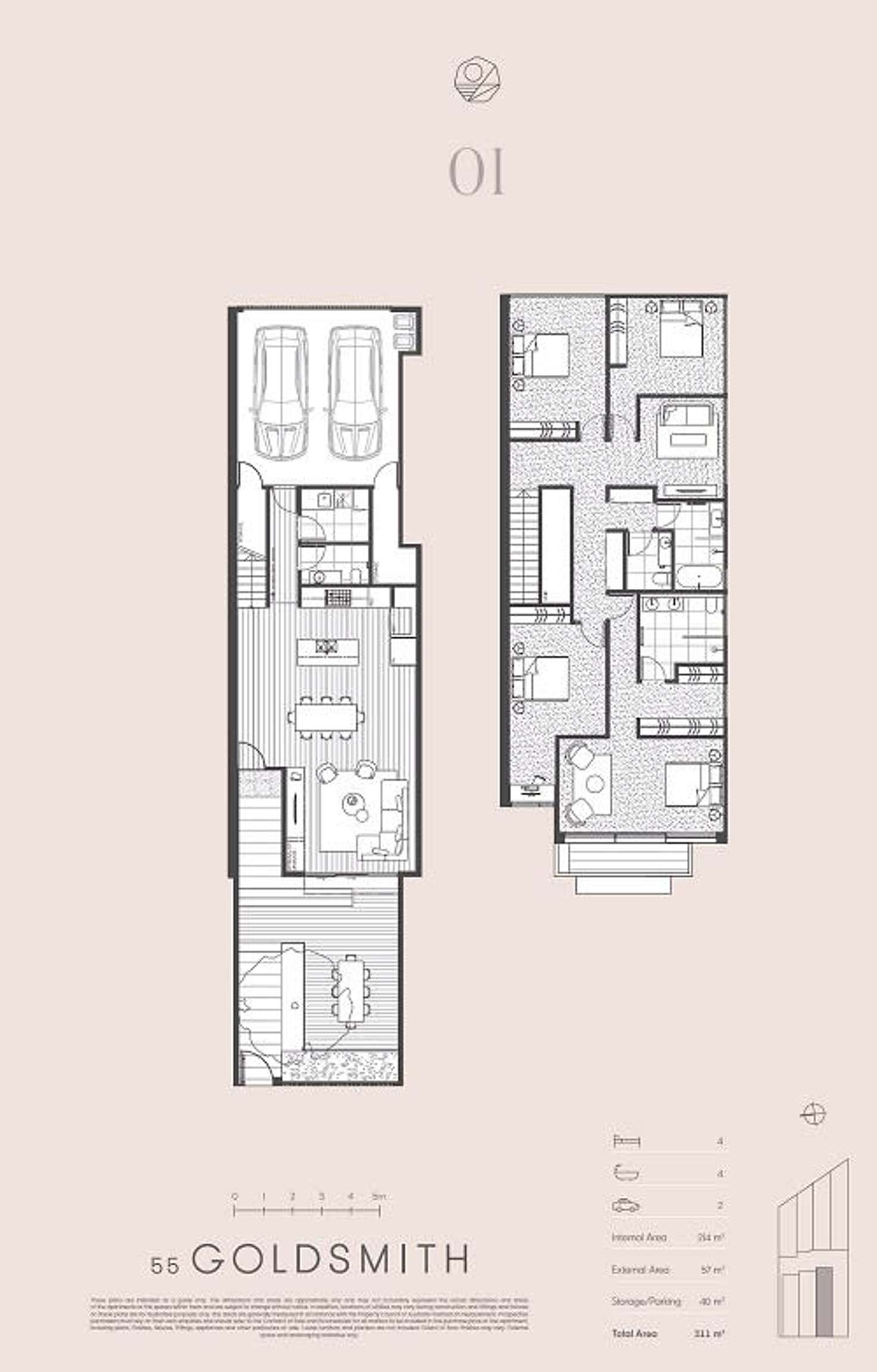 Floorplan of Homely townhouse listing, 1/55 Goldsmith Street, Elwood VIC 3184