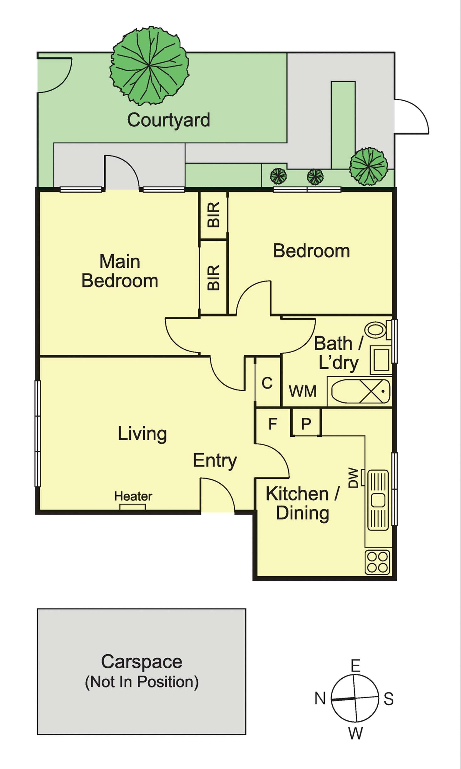 Floorplan of Homely apartment listing, 1/145a Hotham Street, St Kilda East VIC 3183