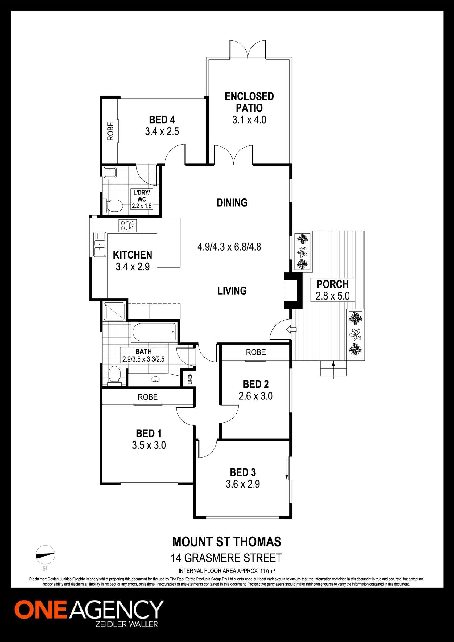 Floorplan of Homely house listing, 14 Grasmere Street, Mount Saint Thomas NSW 2500