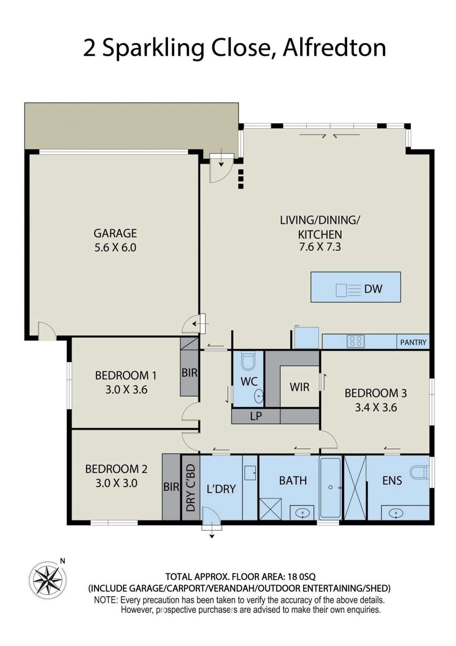 Floorplan of Homely house listing, 2 Sparkling Close, Alfredton VIC 3350