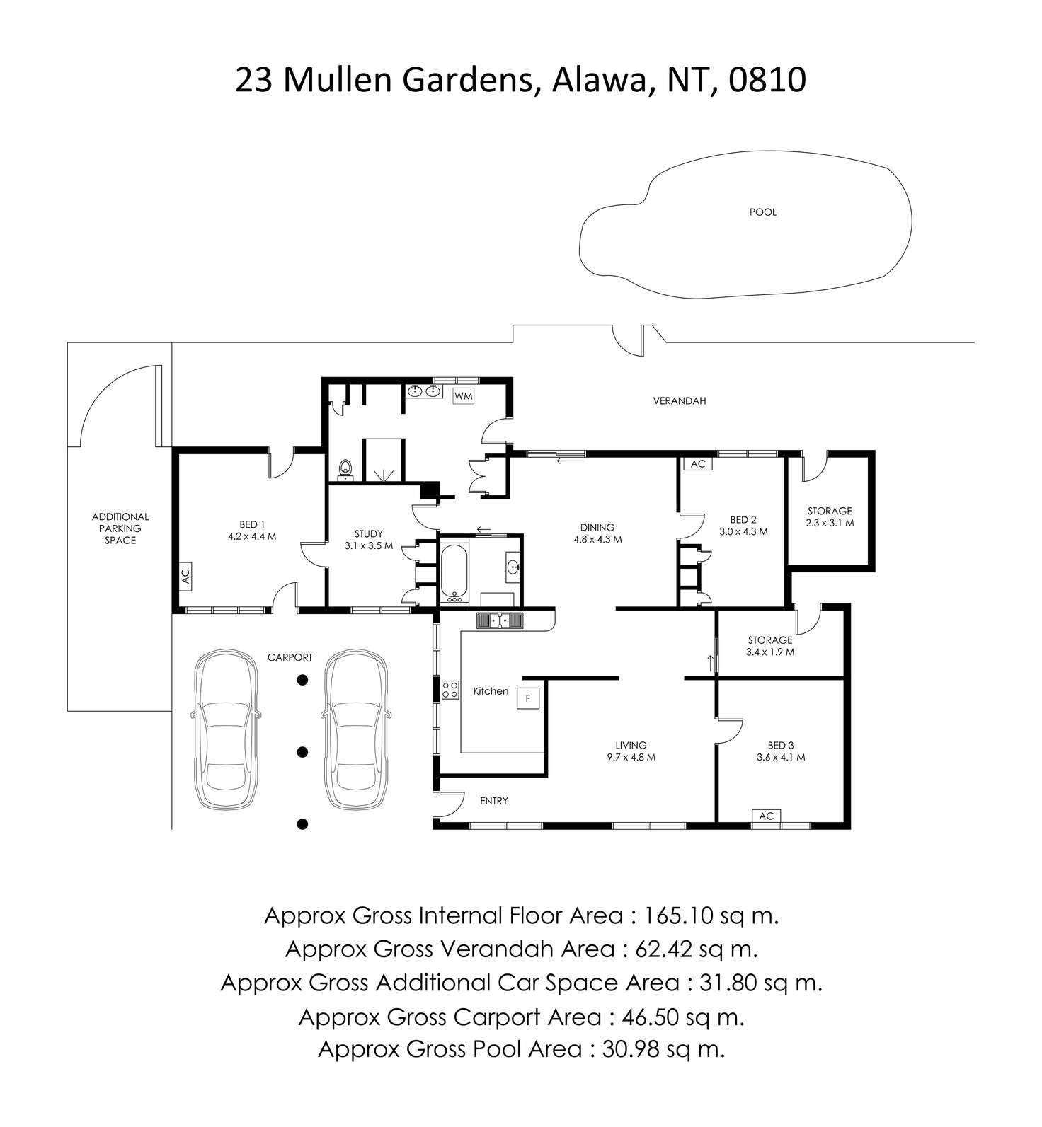 Floorplan of Homely house listing, 23 Mullen Garden, Alawa NT 810