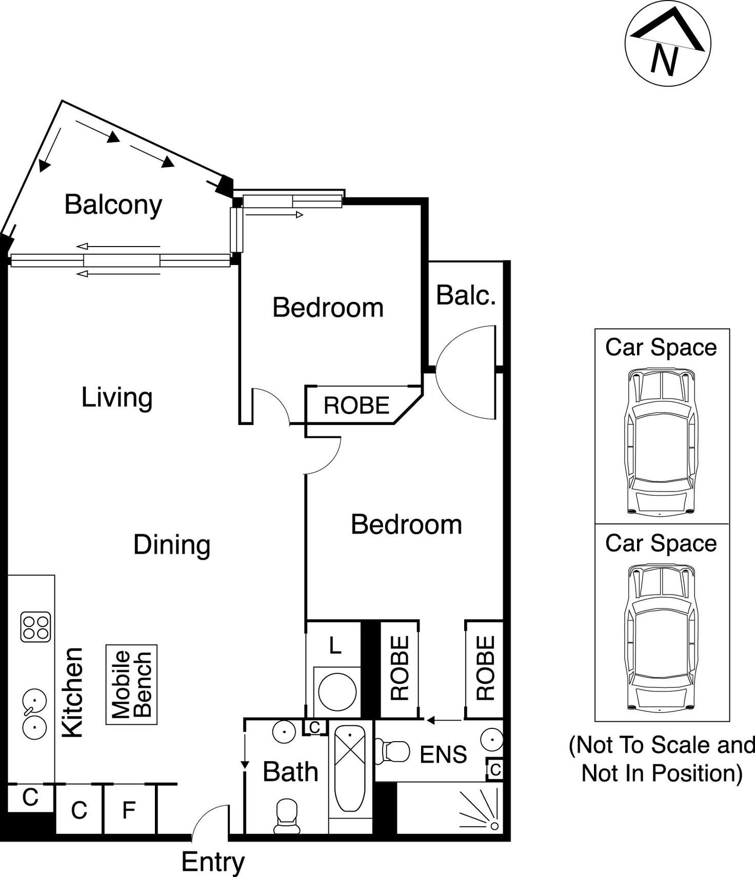 Floorplan of Homely apartment listing, 613/539 St Kilda Road, Melbourne VIC 3004