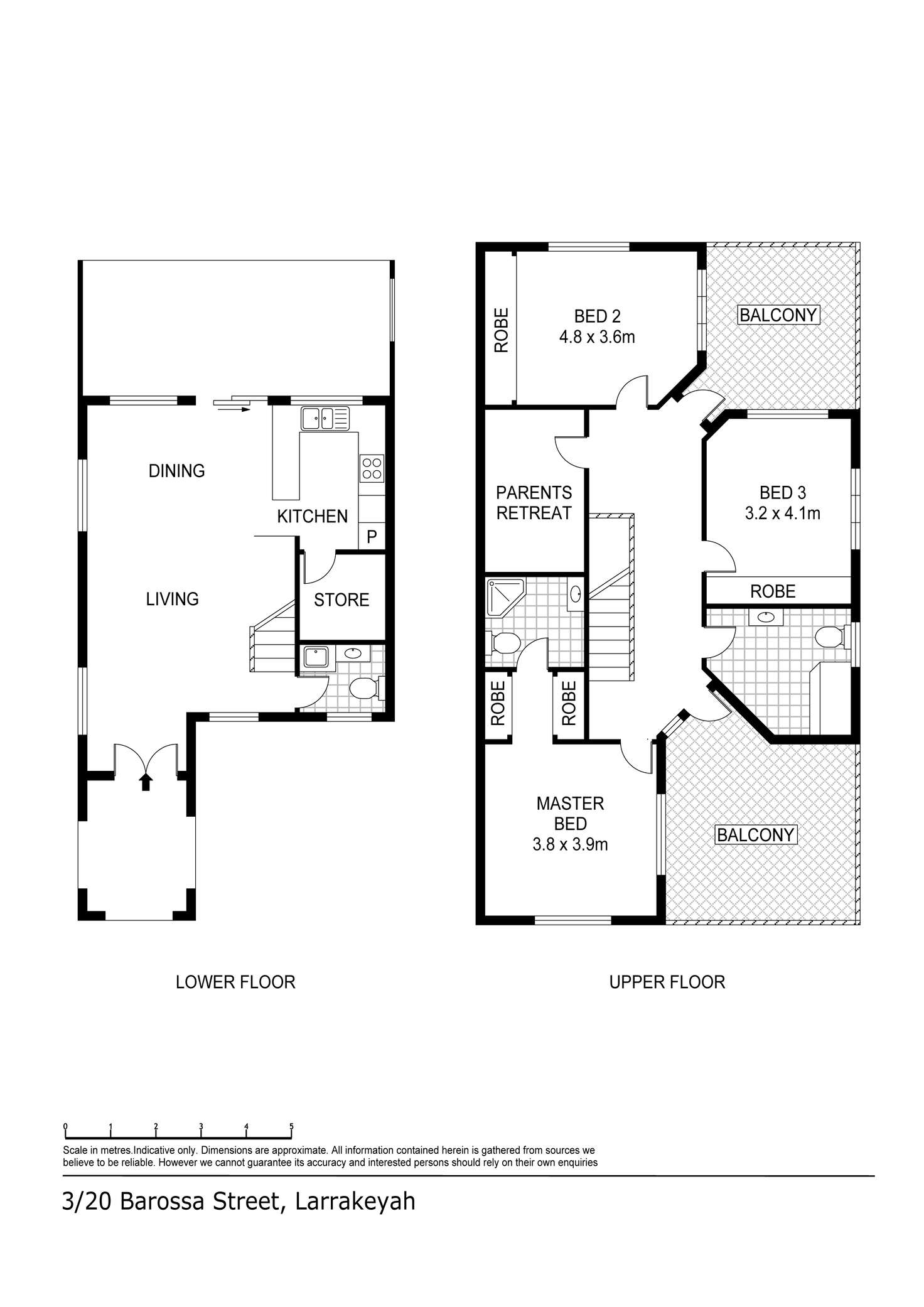 Floorplan of Homely townhouse listing, 3/20 Barossa Street, Larrakeyah NT 820