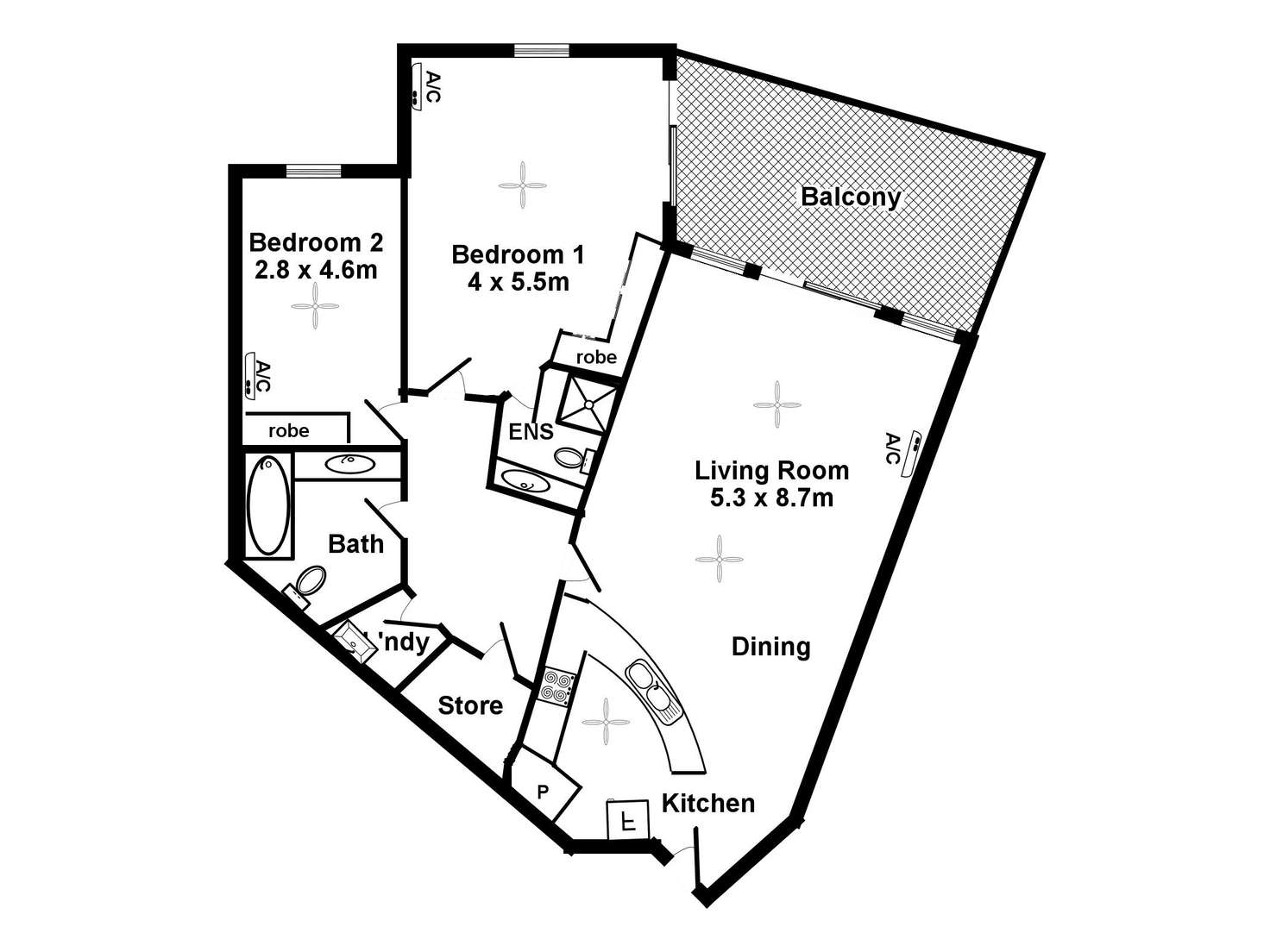 Floorplan of Homely unit listing, 39/1 Daly Street, Larrakeyah NT 820